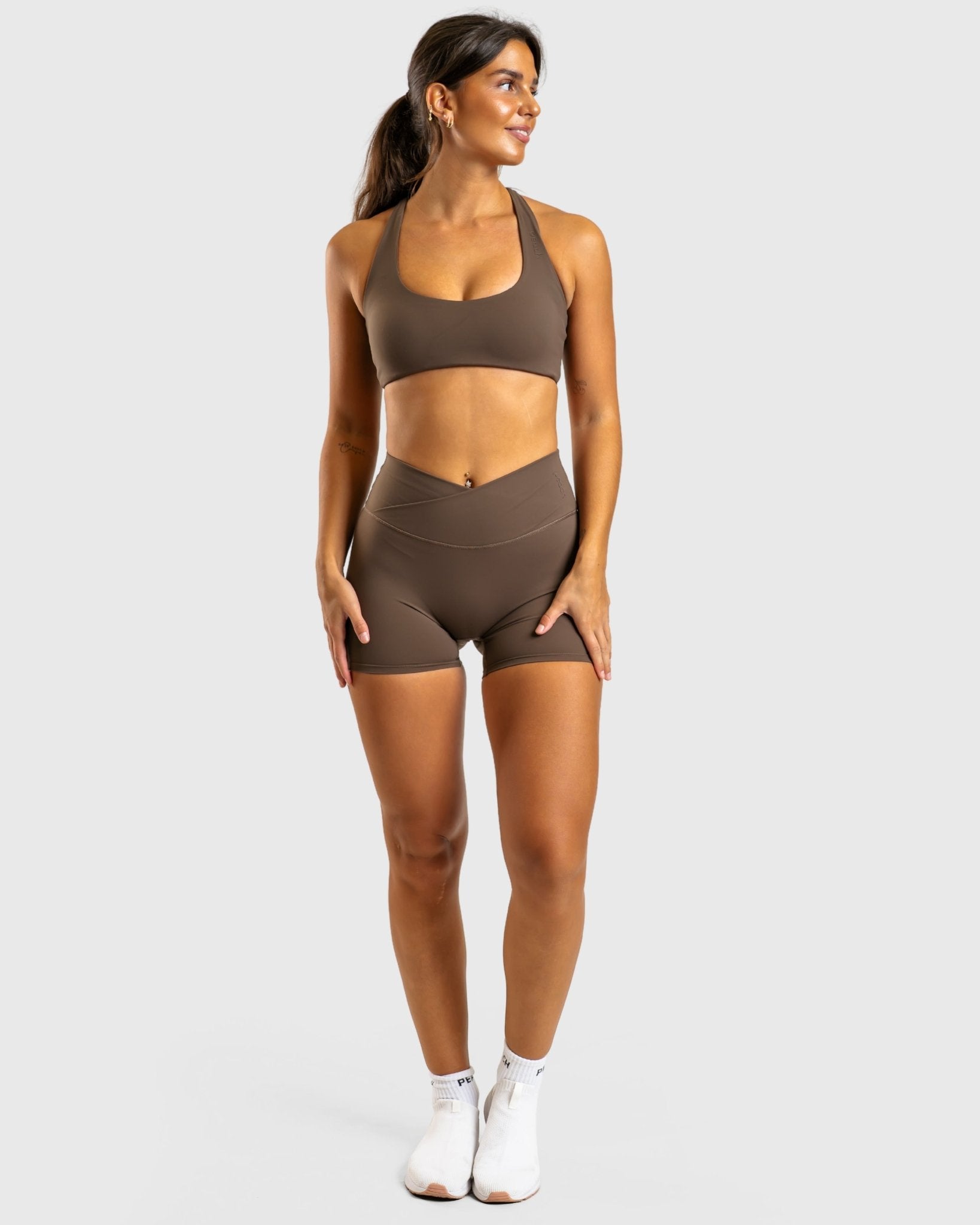 Ash Brown Divine Sports - bra - Peach Tights - Sports - Bra