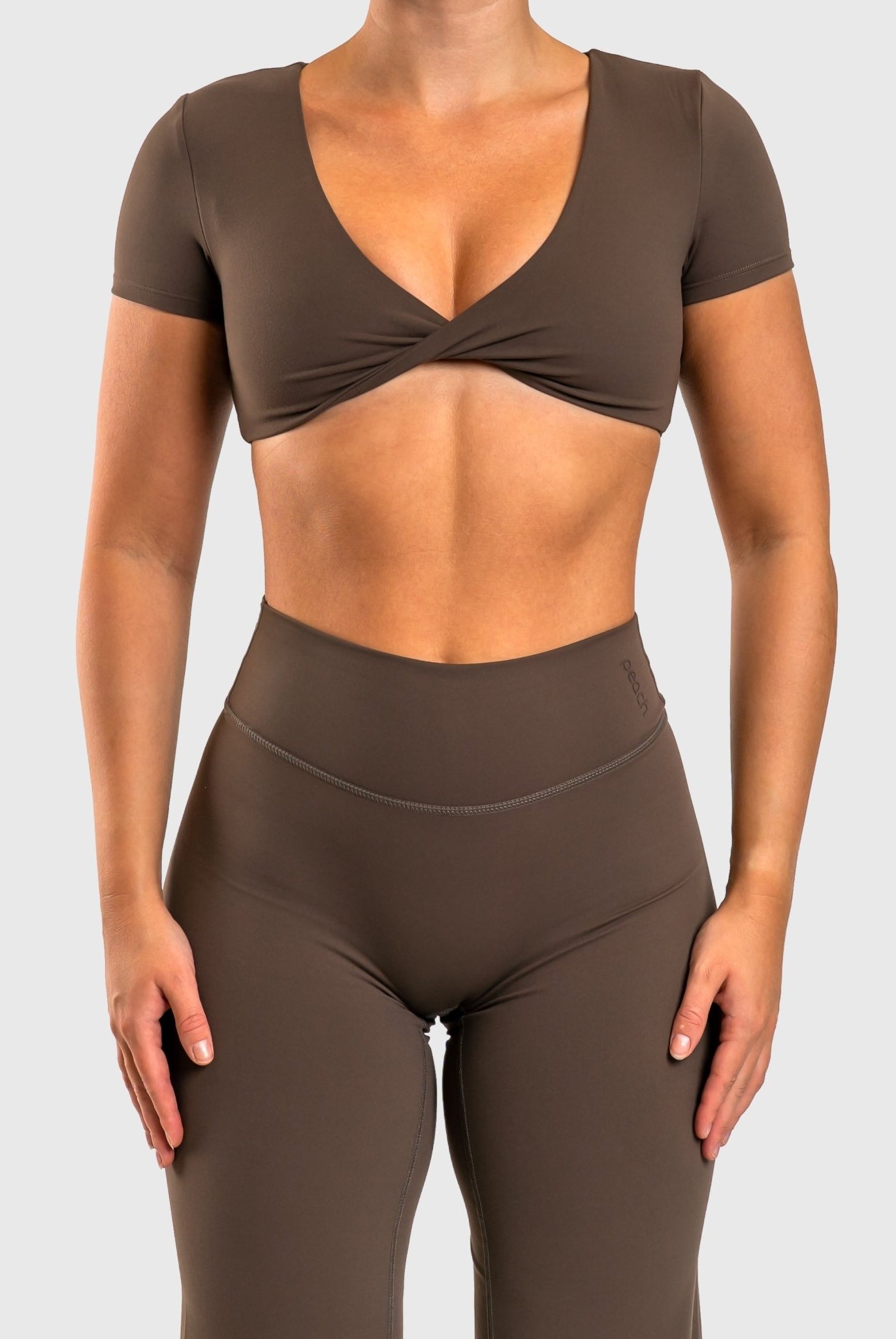 Ash Brown Divine T-shirt - Peach Tights - T-shirt