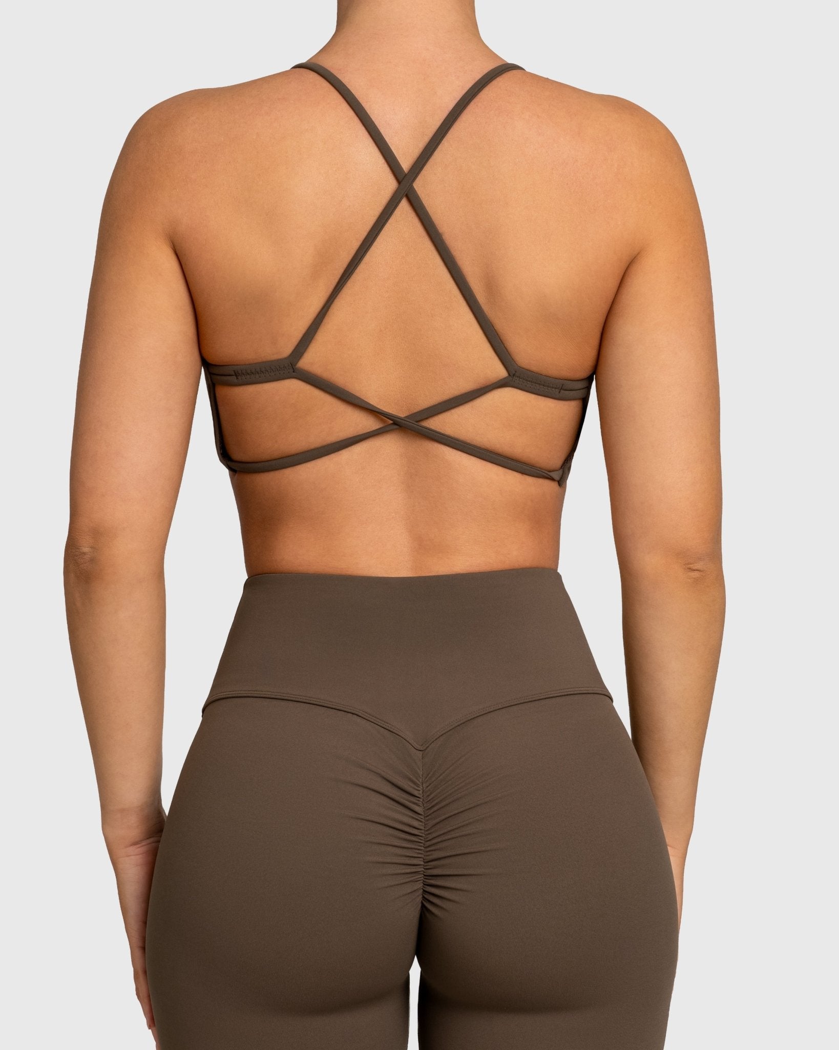 Ash Brown Sculpt Sports - bra - Peach Tights - Sports - Bra