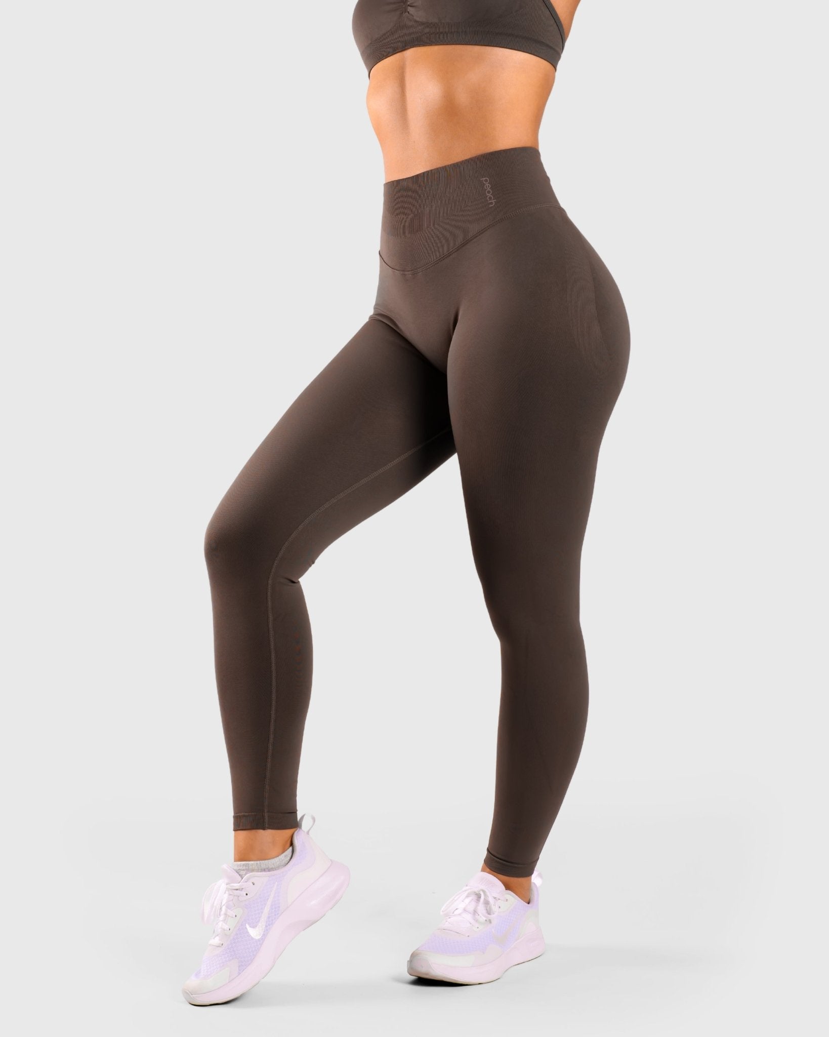 Ash Brown Vivid Tights - Peach Tights - Tights