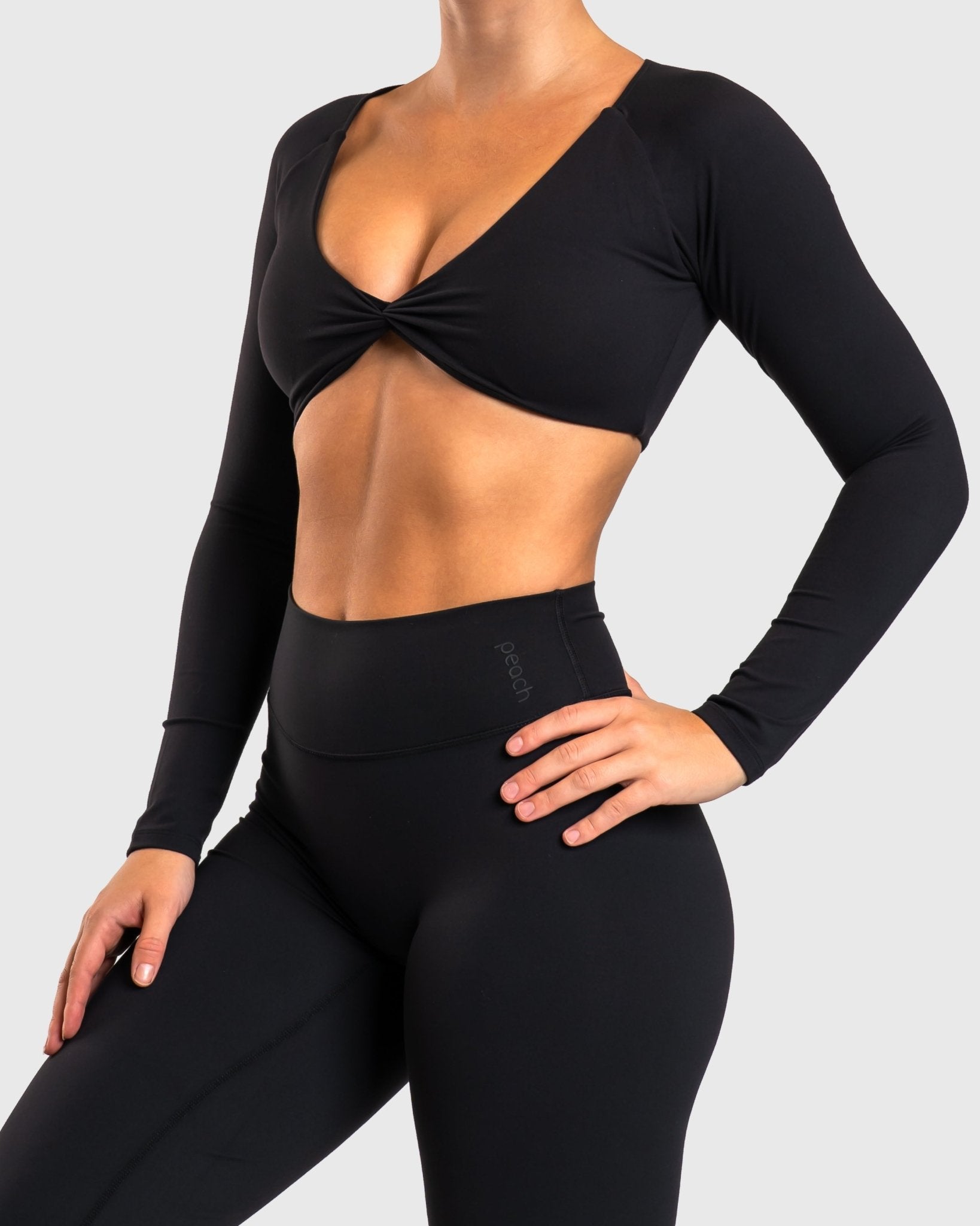 Black Divine Long Sleeve - Peach Tights - Jacket