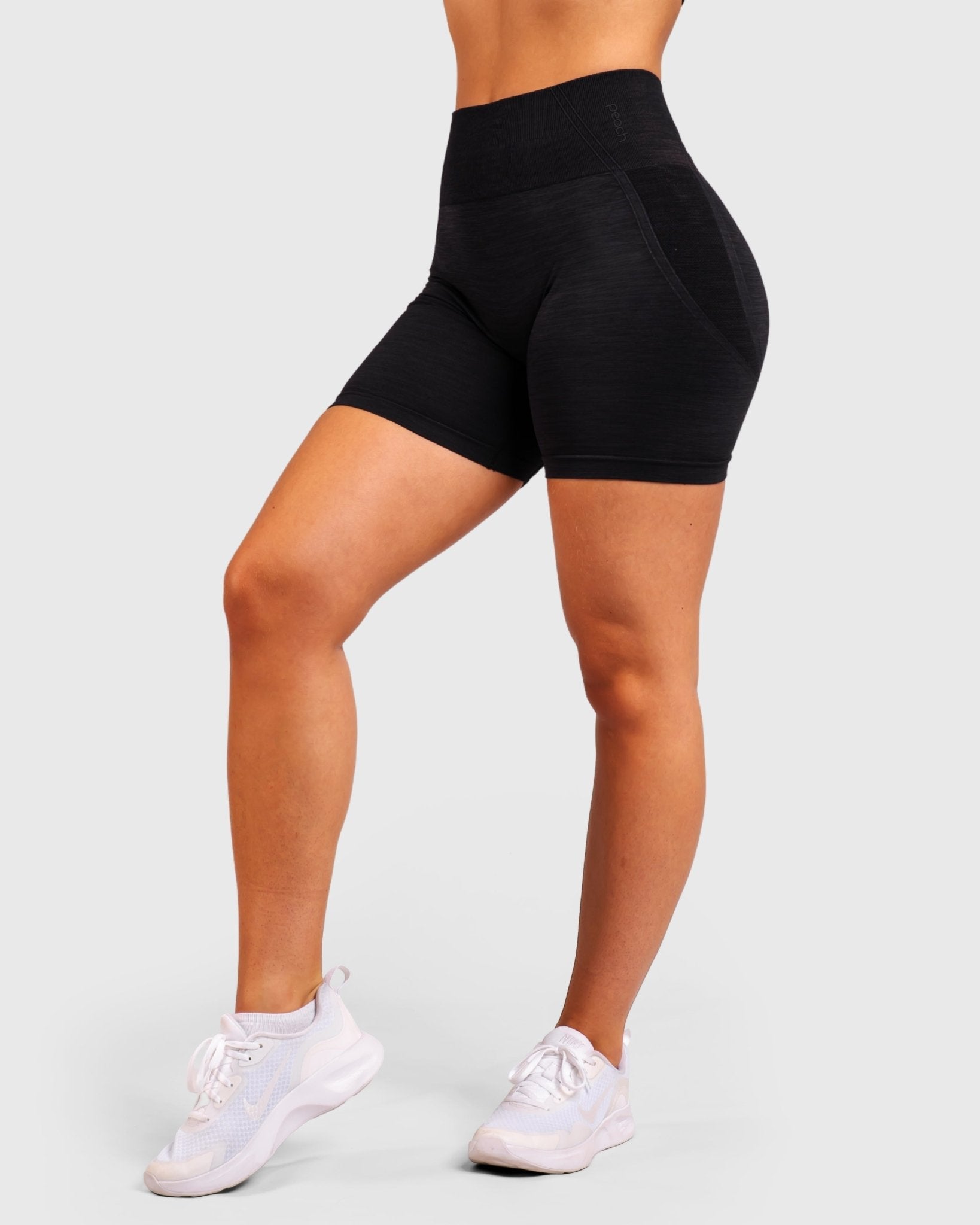 Black Elevate Shorts - Peach Tights - Shorts