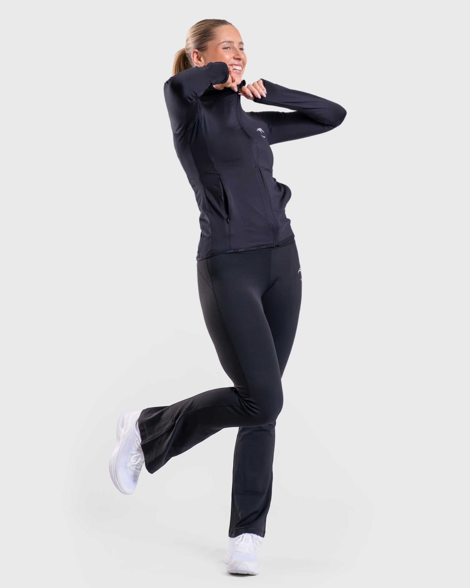 Black Flared Yoga - Peach Tights - Tights