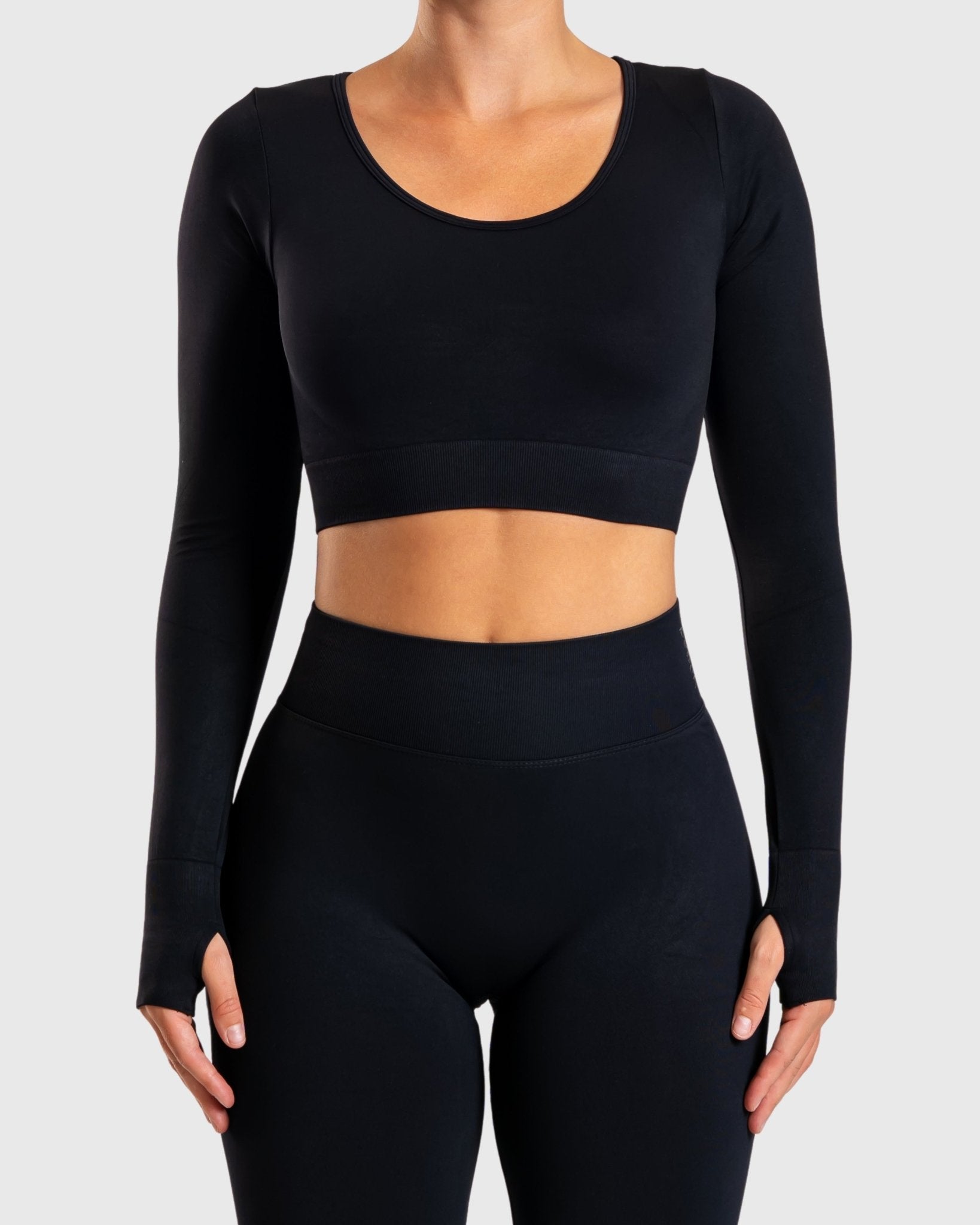 Black Ignite Long Sleeve - Peach Tights - Long sleeve