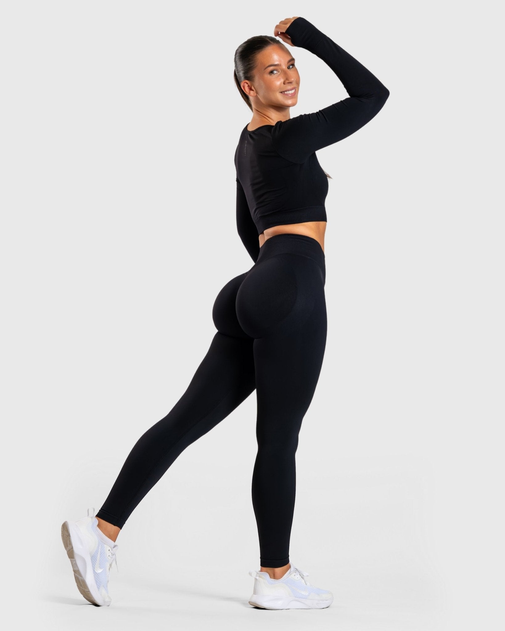 Black Ignite Long Sleeve - Peach Tights - Long sleeve