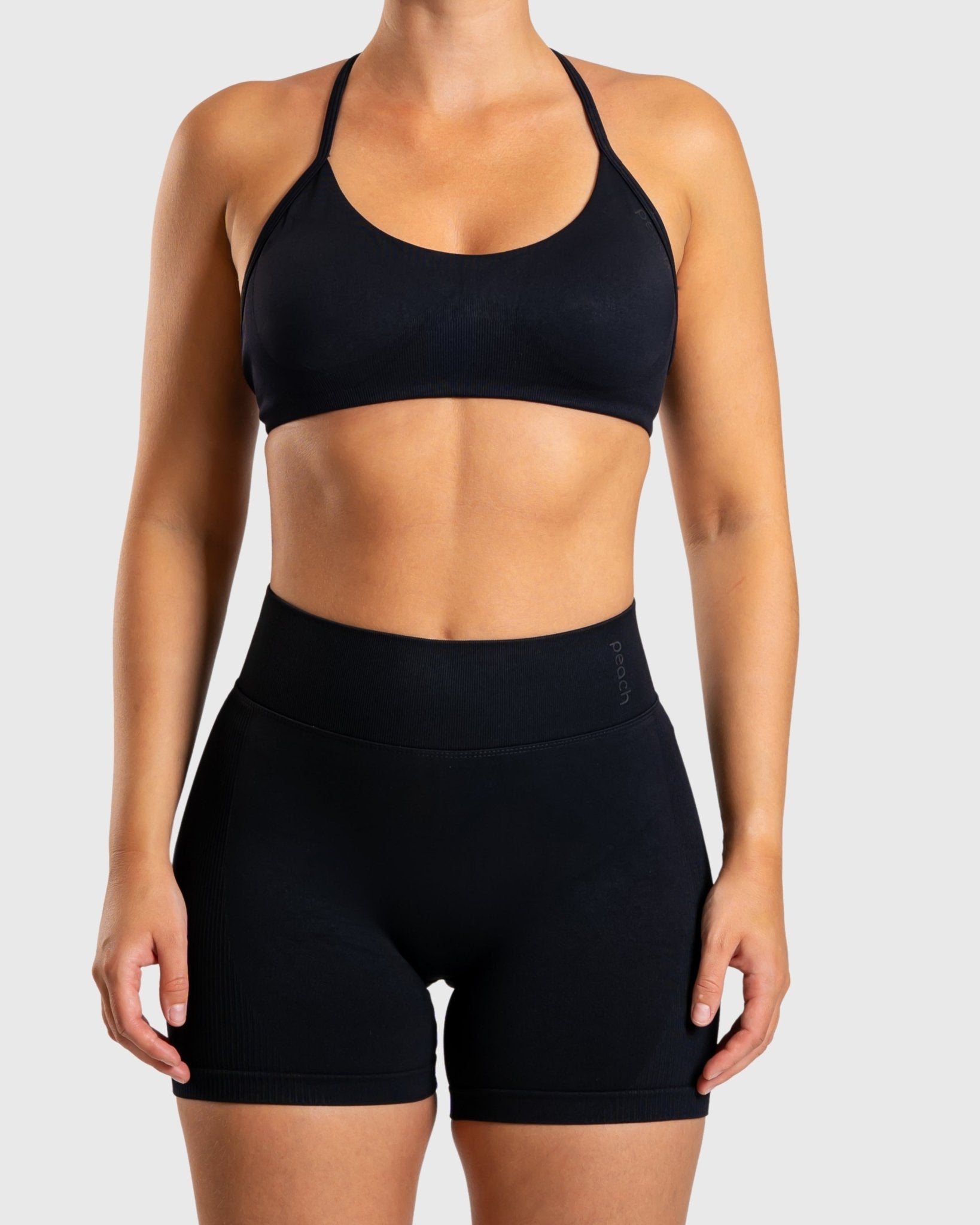 Black Ignite Sports - bra - Peach Tights - Sports - Bra
