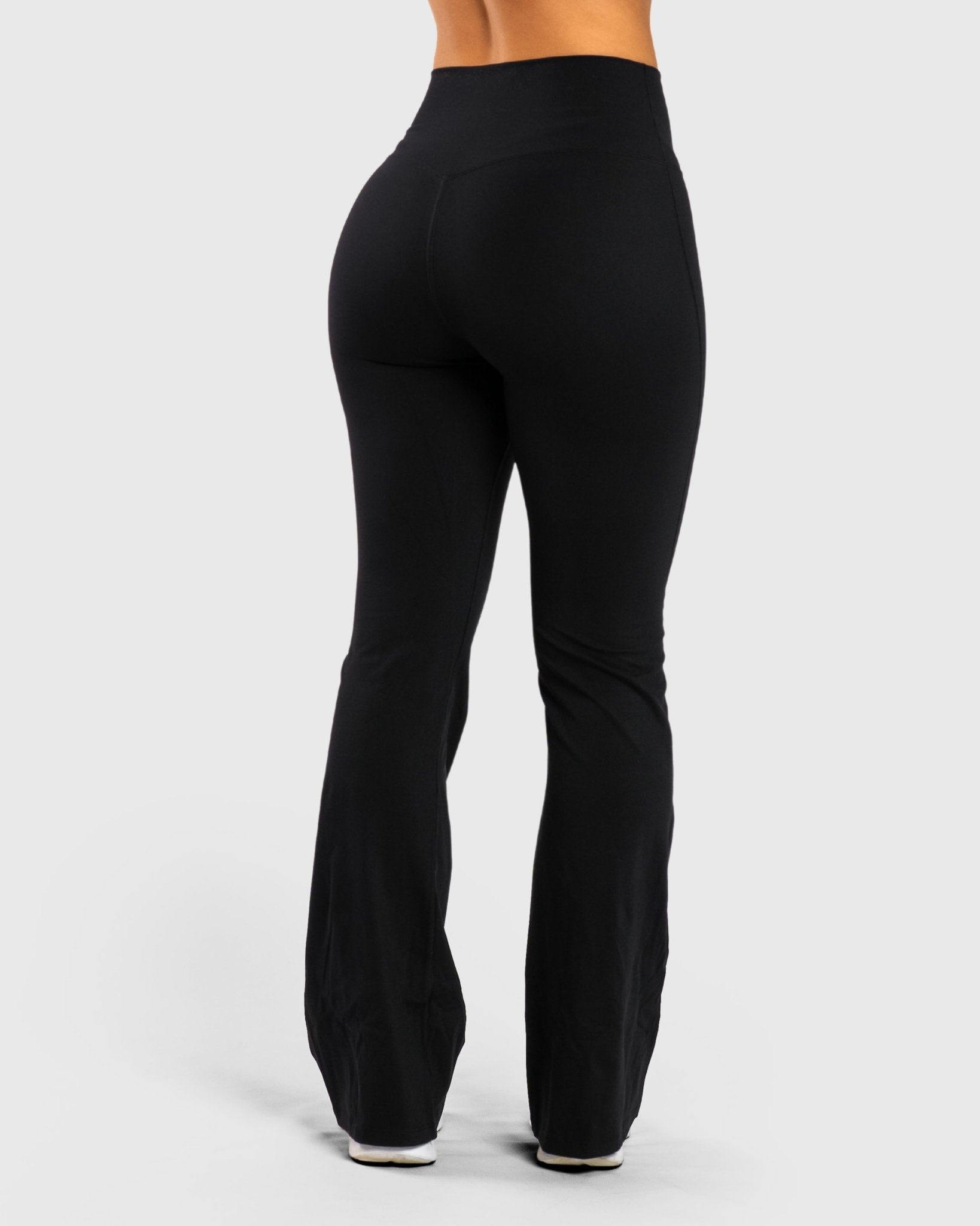 Black Softelle Flared Pants - Peach Tights - Tights