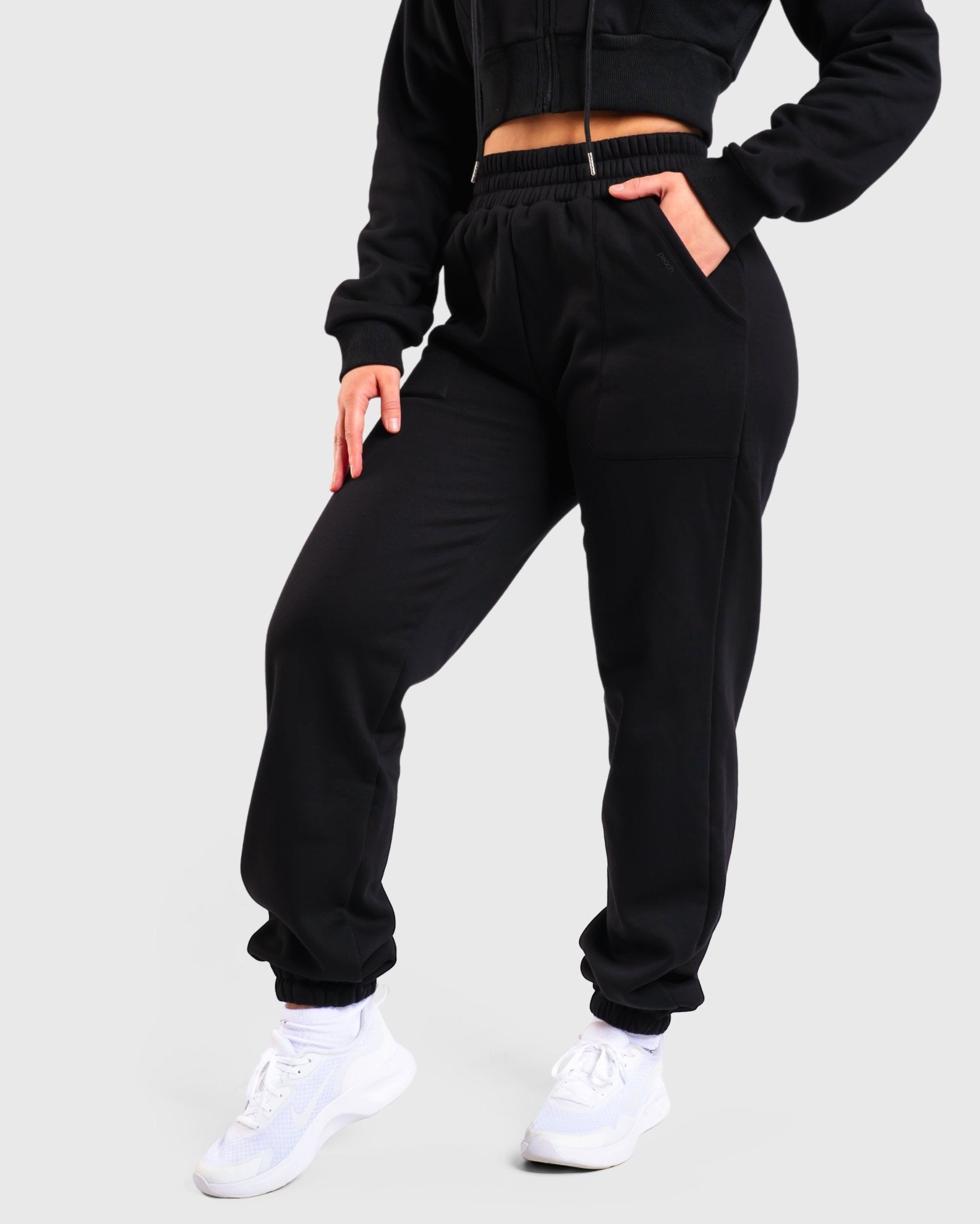 Black Vibe Sweatpants - Peach Tights - Sweatpants