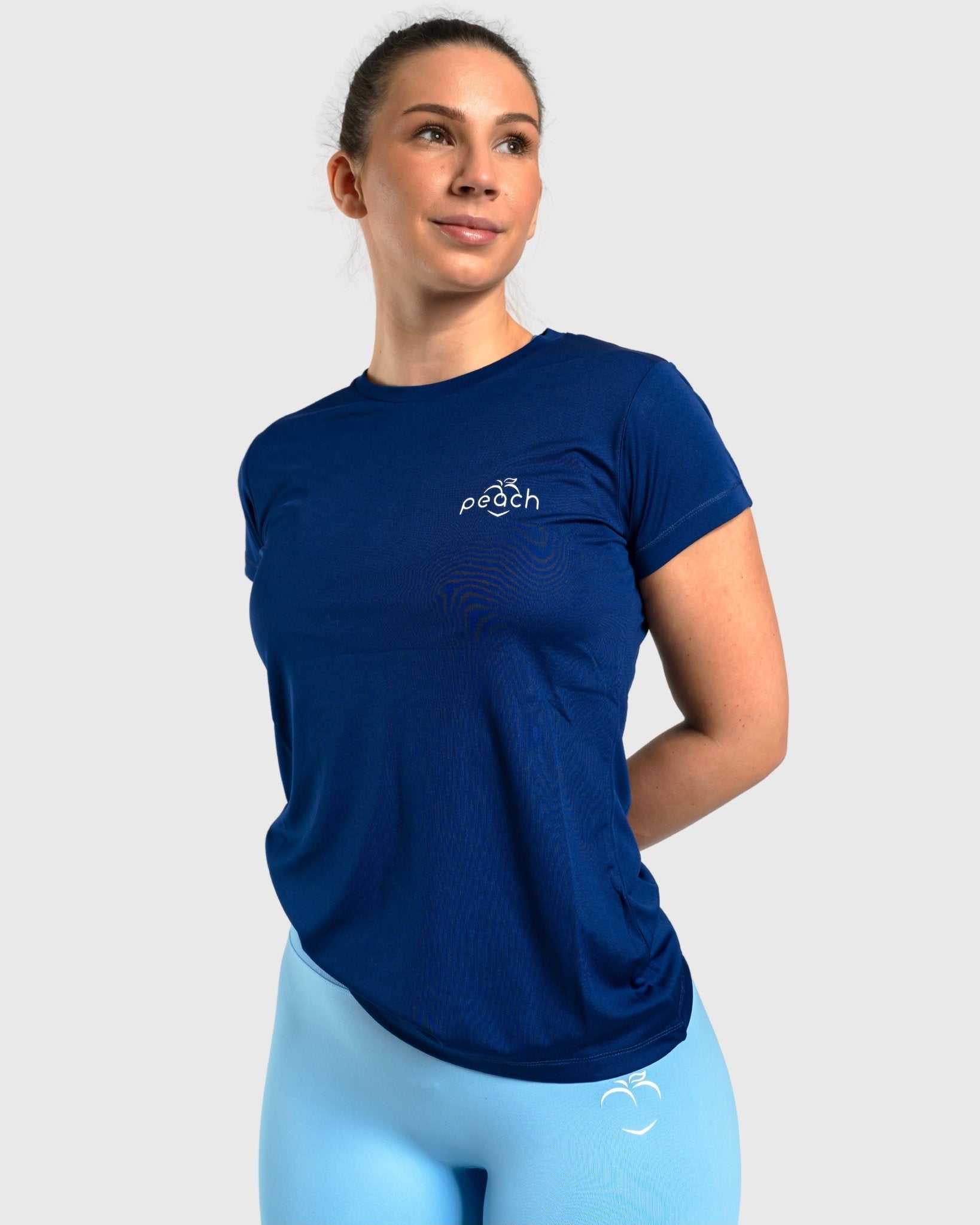 Blue Basic Training T-Shirt - Peach Tights - T-shirt