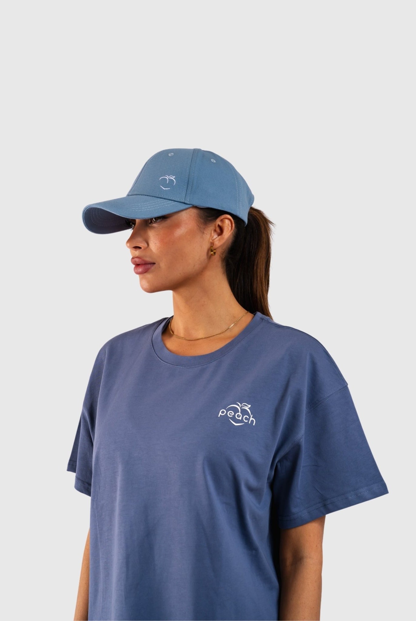 Blue Ease Caps - Peach Tights -