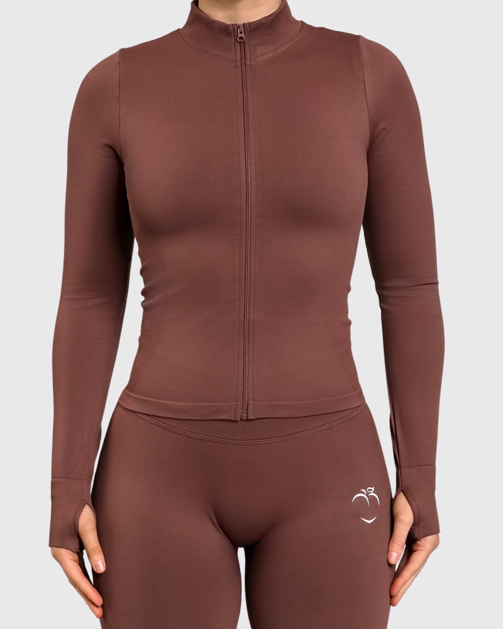 Brown Essence Jacket - Peach Tights - Jacket