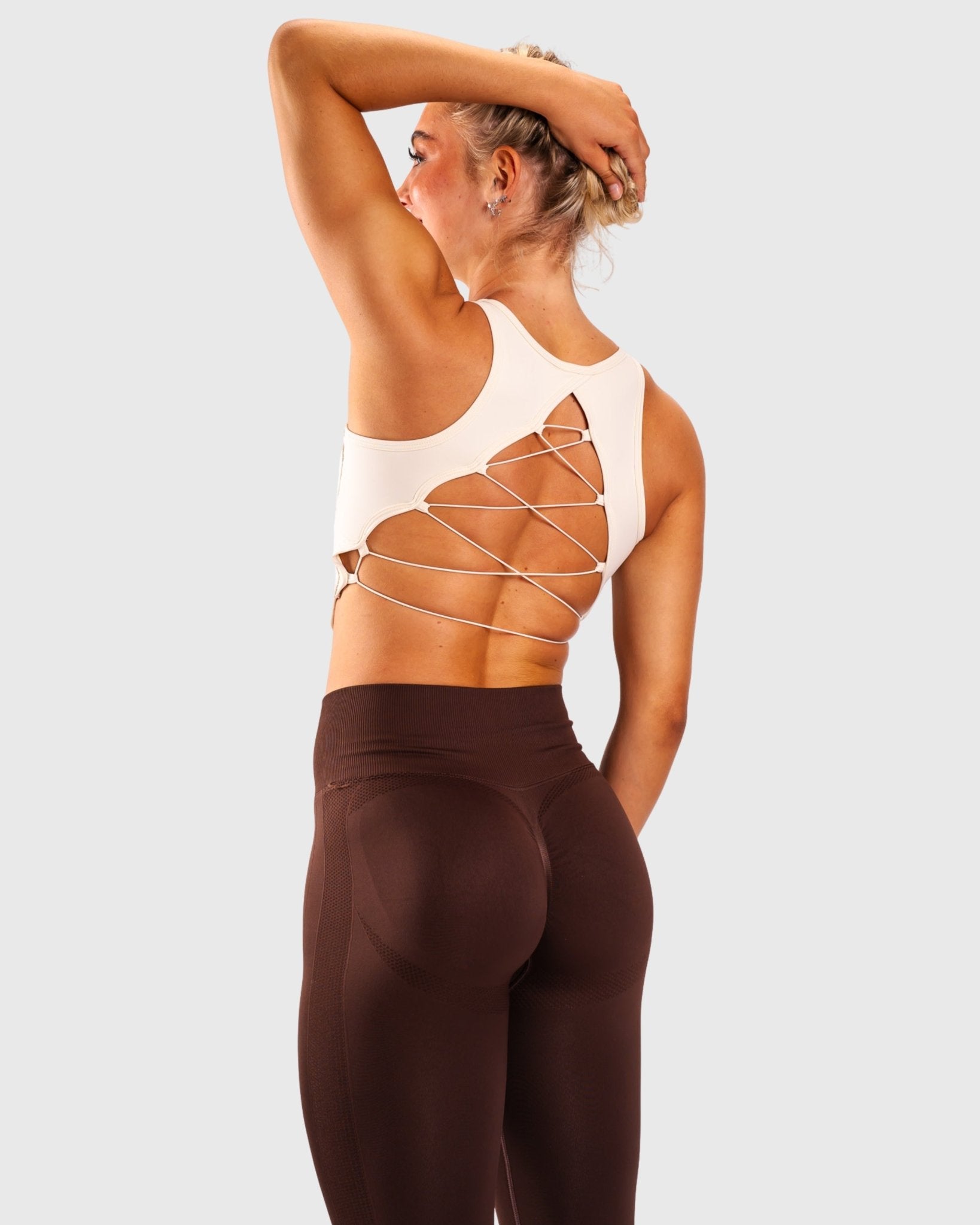 Brown Lux Seamless Tights - Peach Tights - Tights