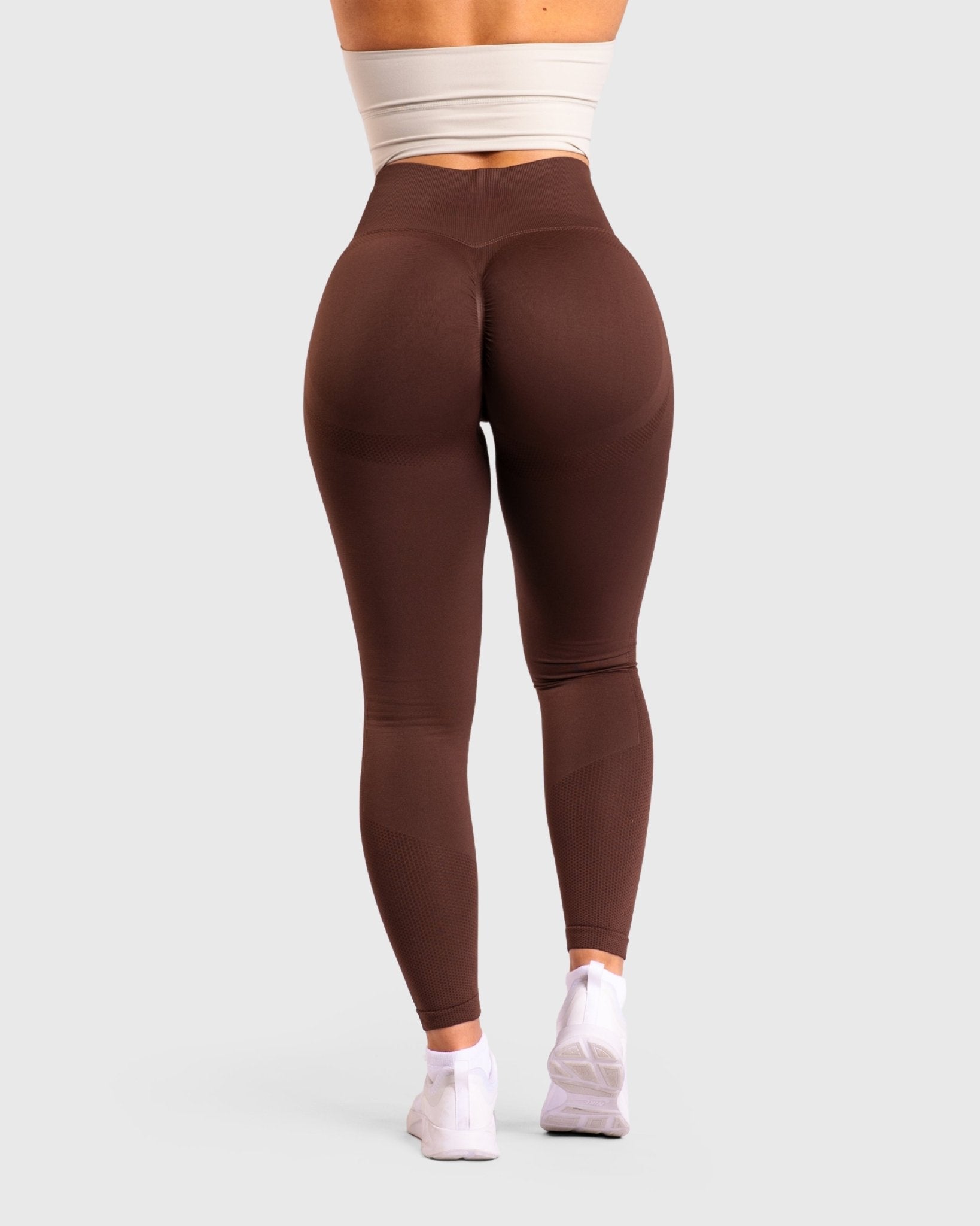 Brown Lux Seamless Tights - Peach Tights - Tights