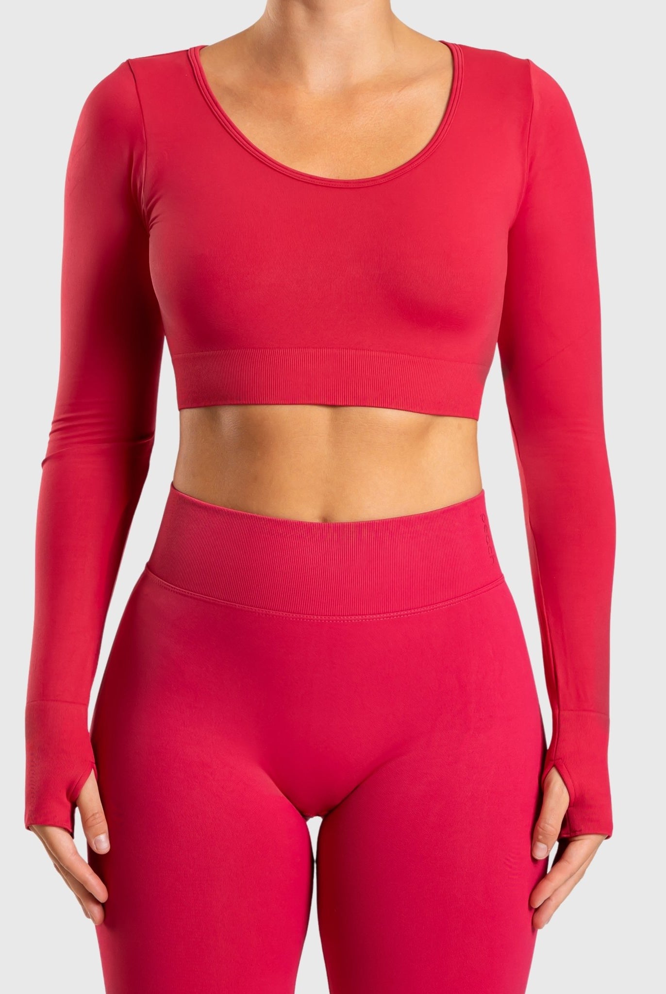 Cherry Red Ignite Long Sleeve - Peach Tights - Long sleeve