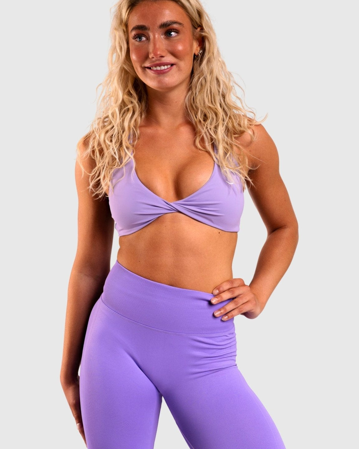 Floral Purple Lux Seamless Tights - Peach Tights - Tights