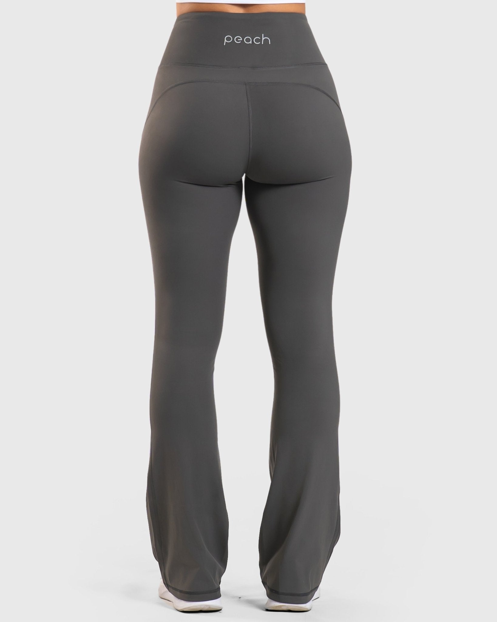 Grey Flared Yoga - Peach Tights - Tights