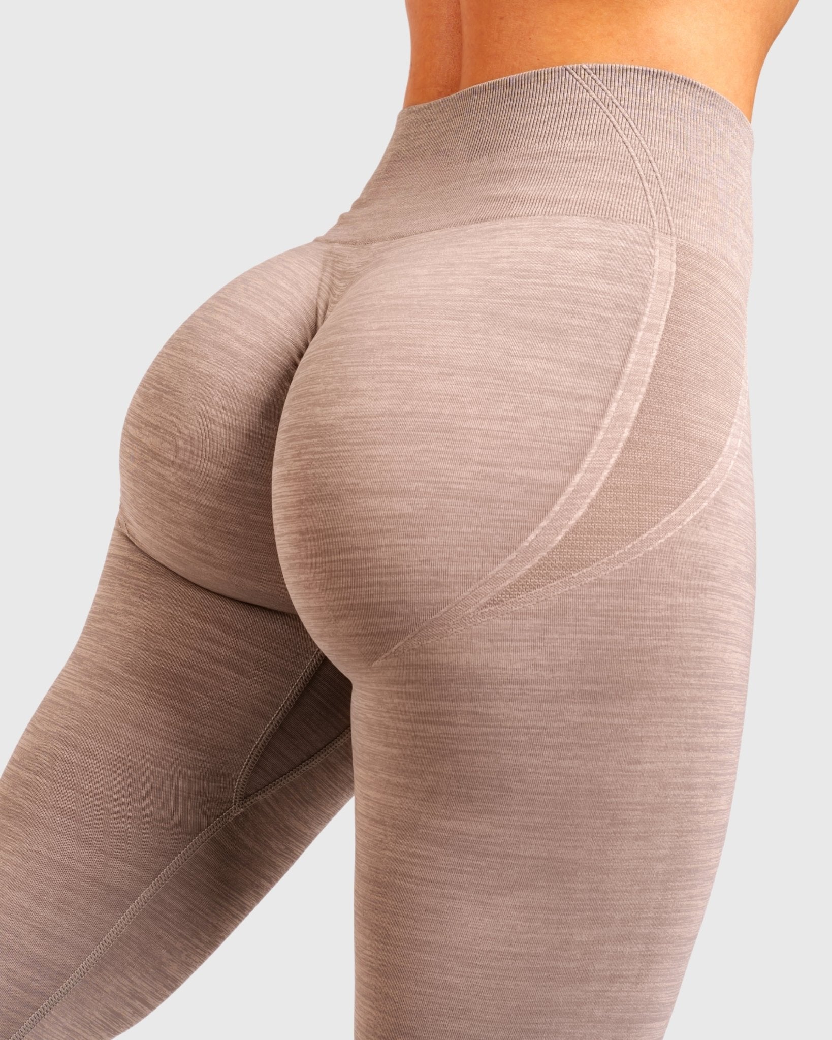 Grey Khaki Elevate Shorts - Peach Tights - Shorts