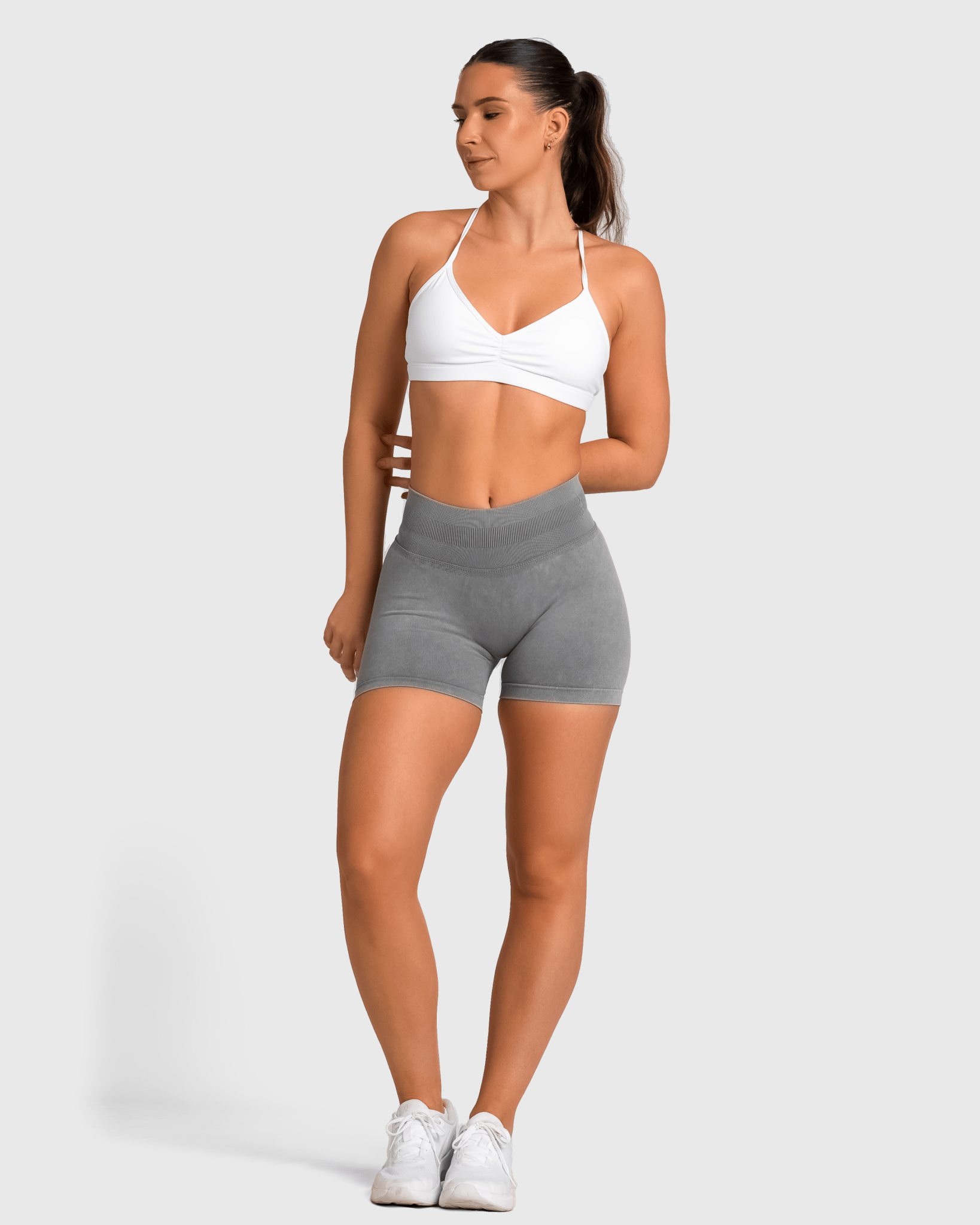 Grey Mist Shorts - Peach Tights - Shorts