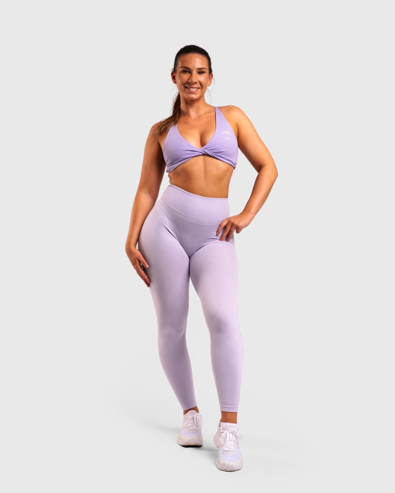 Lavender Deluxe Mid Waist - Peach Tights - Tights