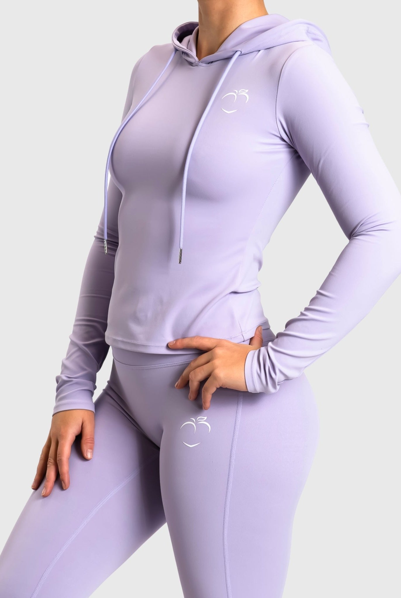 Lavender Serenity Sweatshirt - Peach Tights - Long sleeve