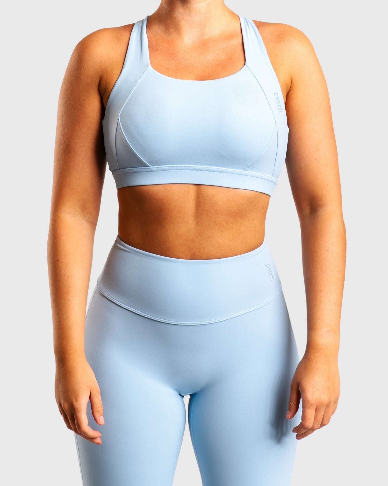 Light Blue Sculpt Topp - Peach Tights - Sports - Bra