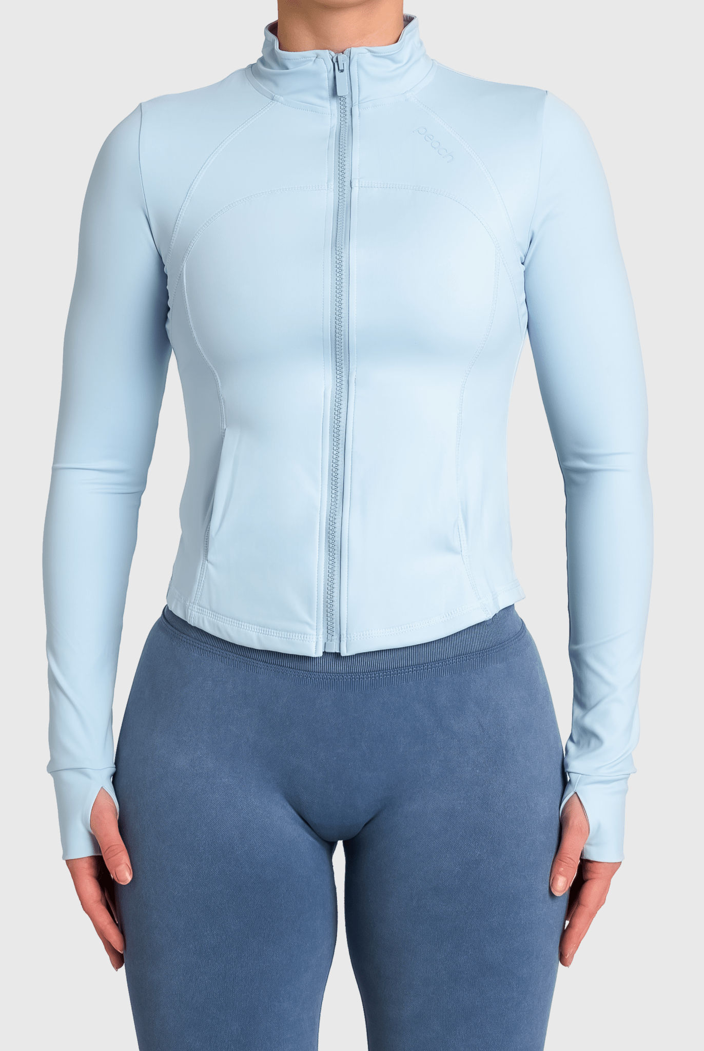 Light Blue Shape Jacket - Peach Tights - Jacket