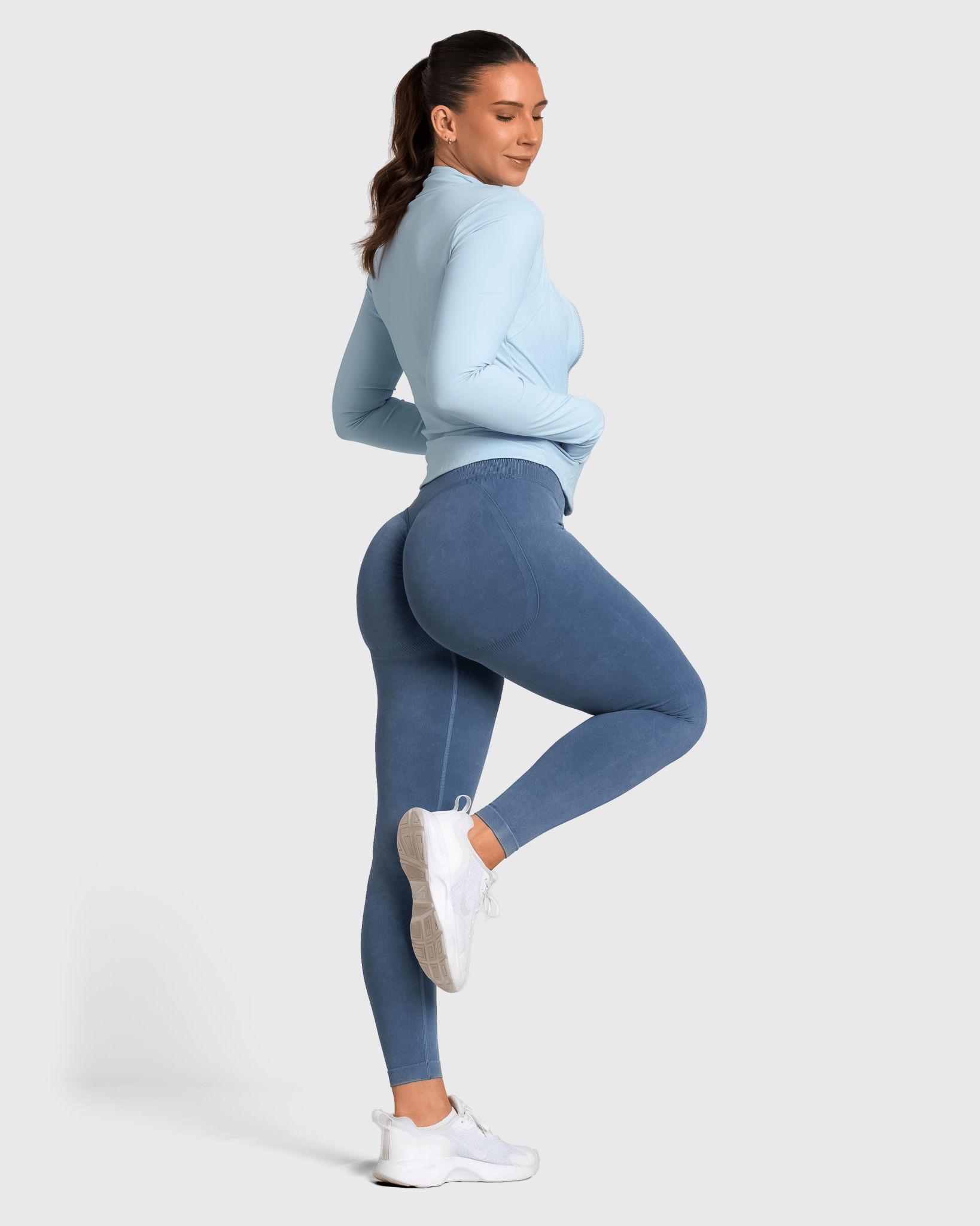 Light Blue Shape Jacket - Peach Tights - Jacket