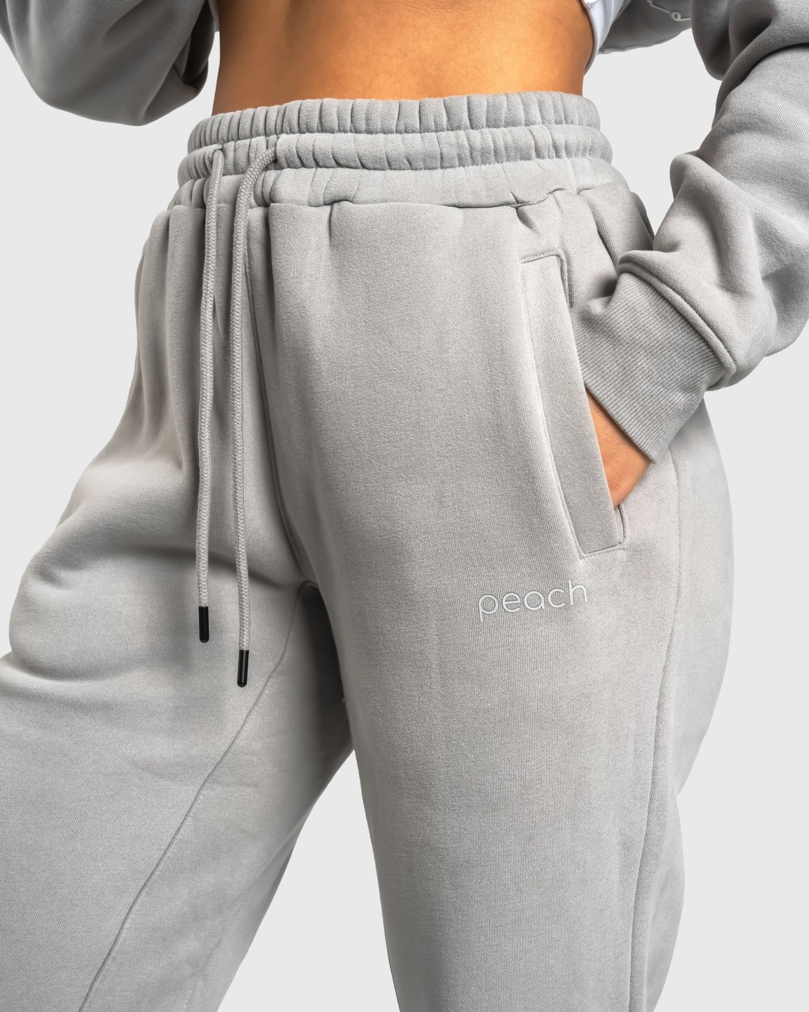 Light Grey Haze Sweatpants - Peach Tights - Sweatpants