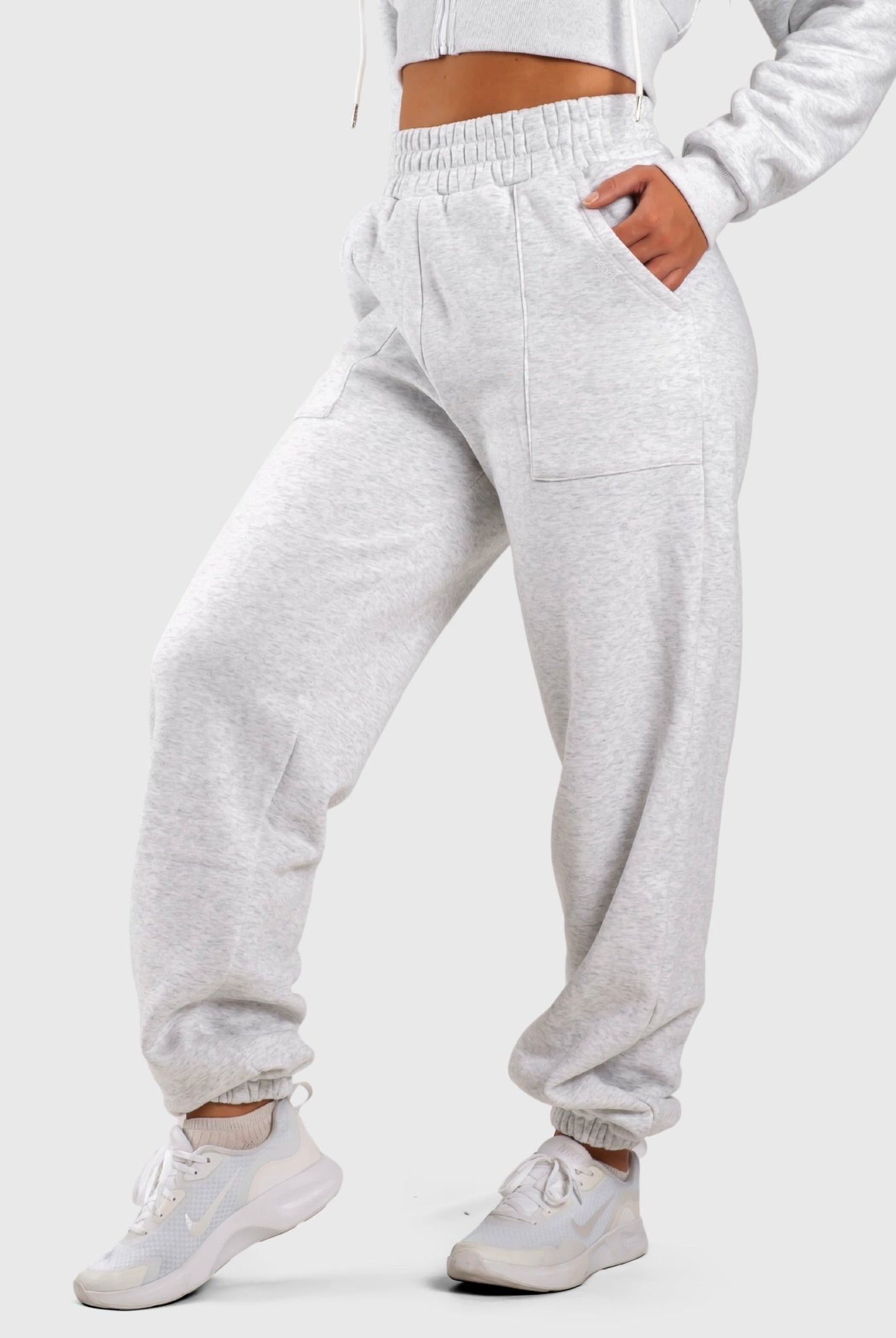 Light Grey Vibe Sweatpants - Peach Tights - Sweatpants