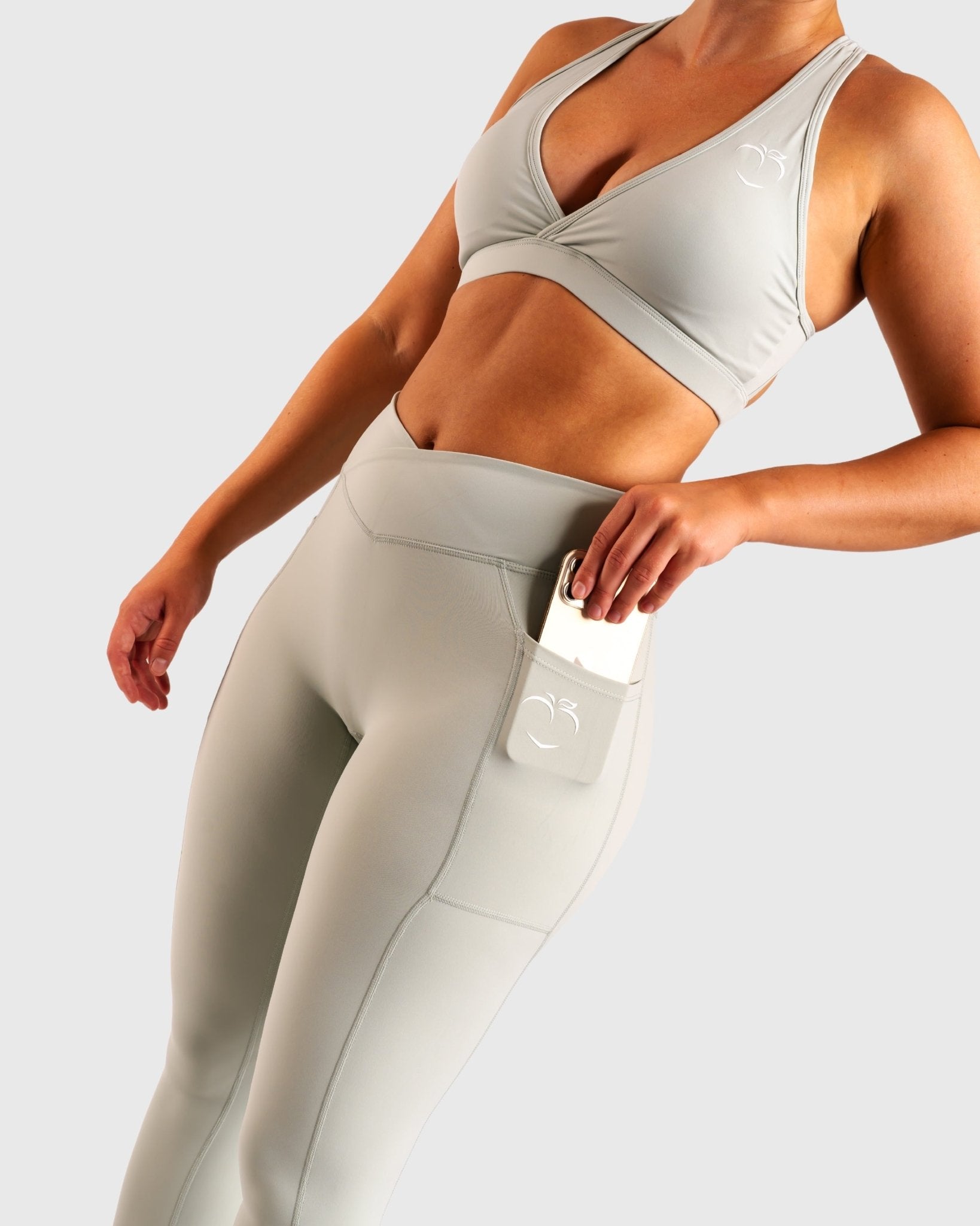 Mint Green Fusion Mid Waist - Peach Tights - Tights