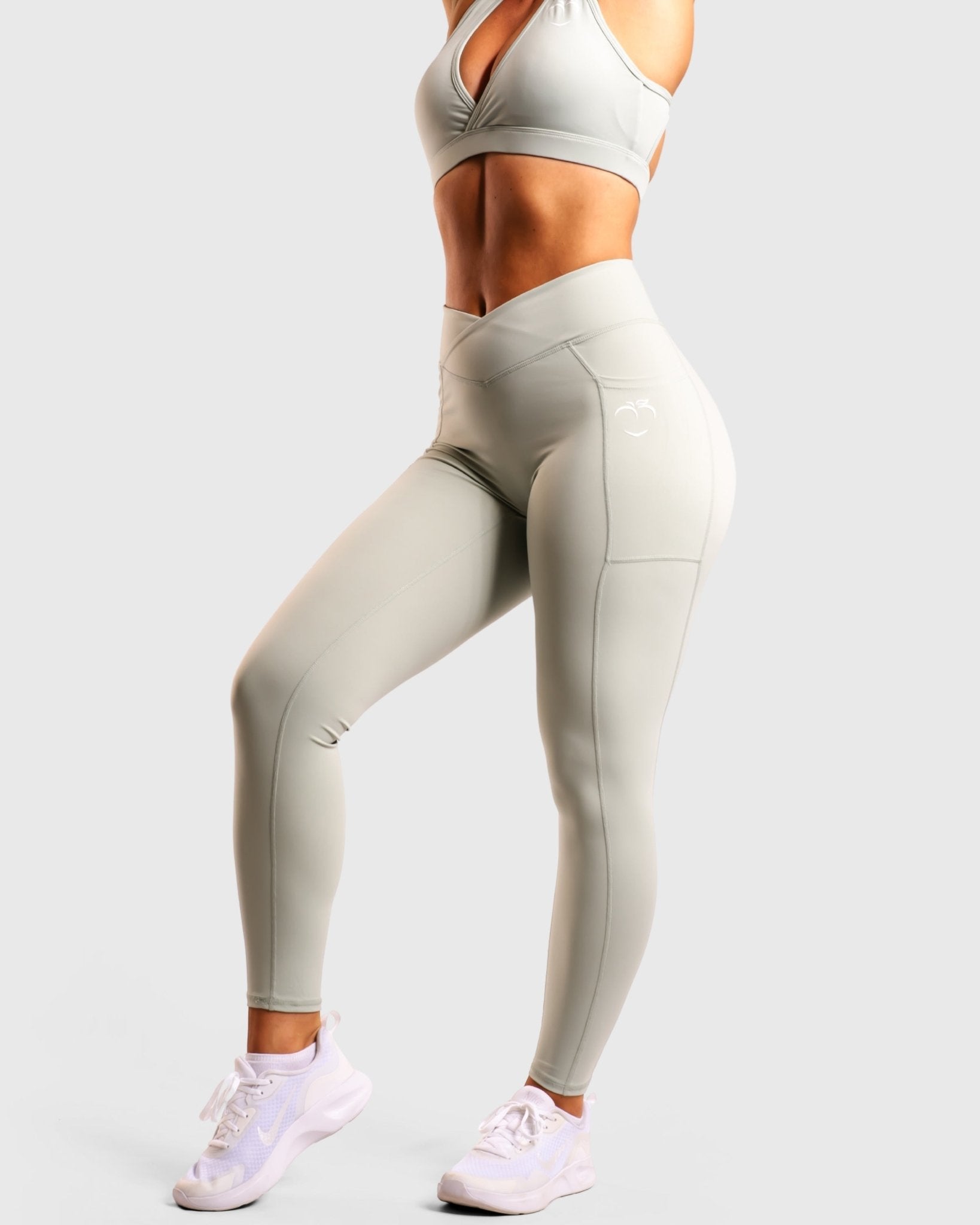 Mint Green Fusion Mid Waist - Peach Tights - Tights