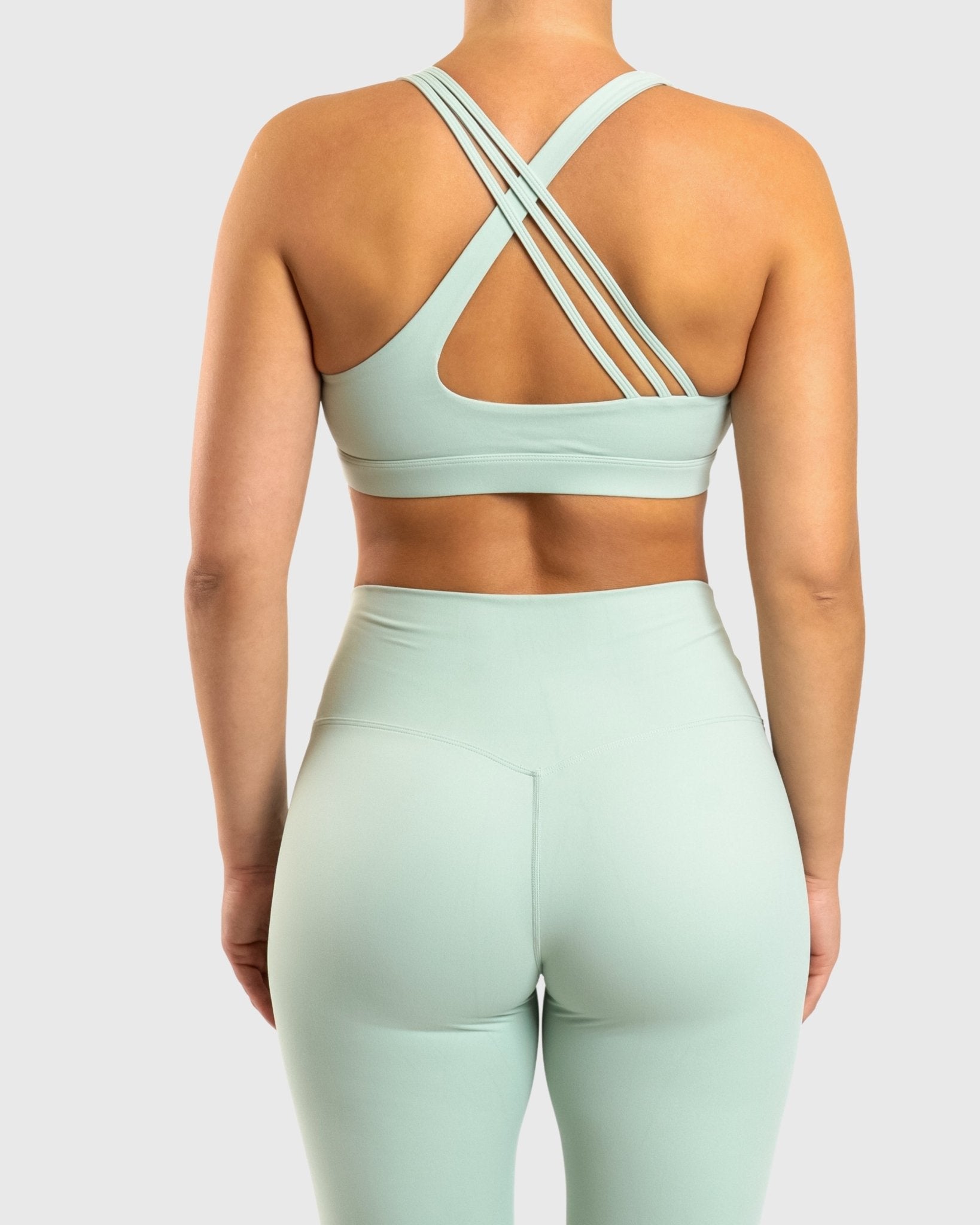 Mint Green Softelle Sports - bra - Peach Tights - Sports - Bra
