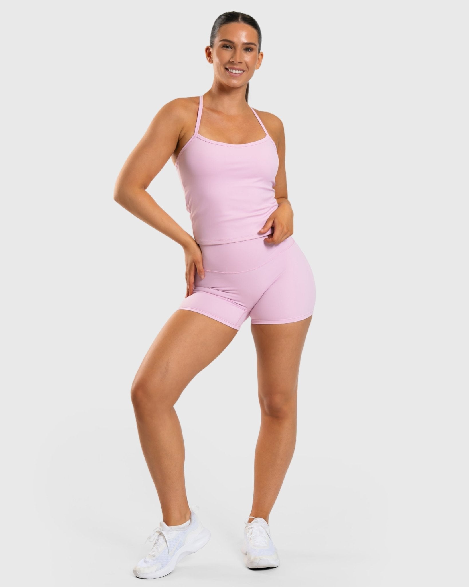 Pink Noiré Shorts - Peach Tights - Tights