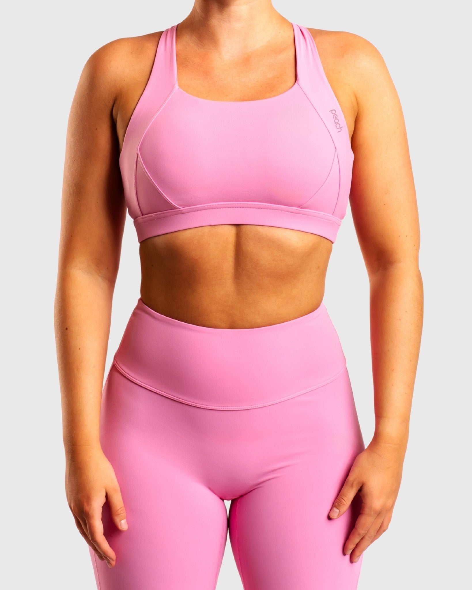 Pink Sculpt Topp - Peach Tights - Sports - Bra