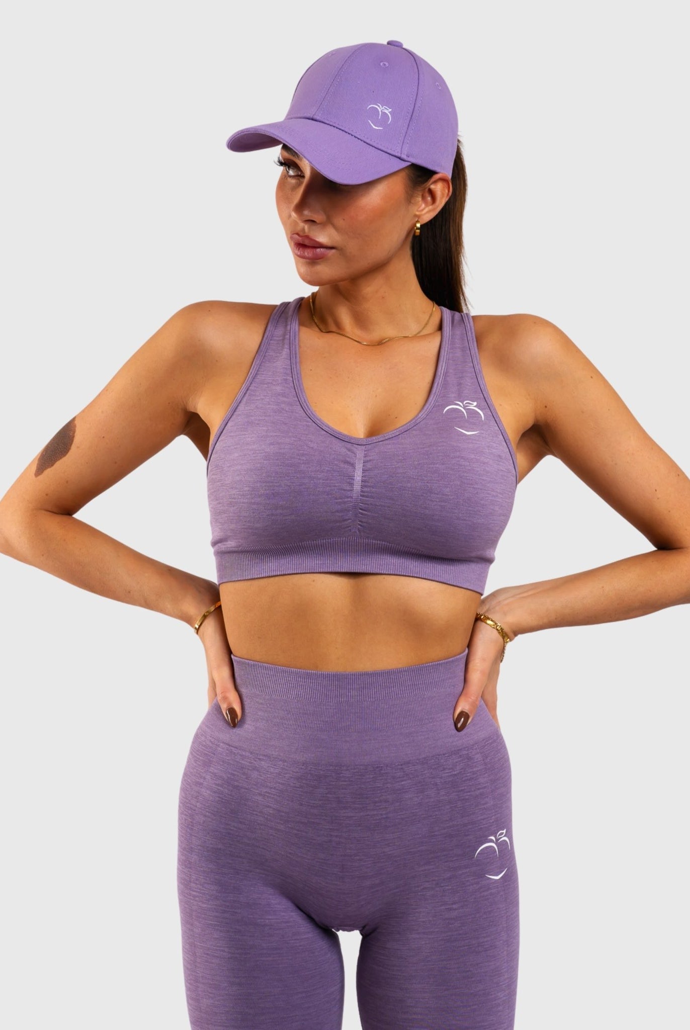 Purple Ease Caps - Peach Tights - Caps