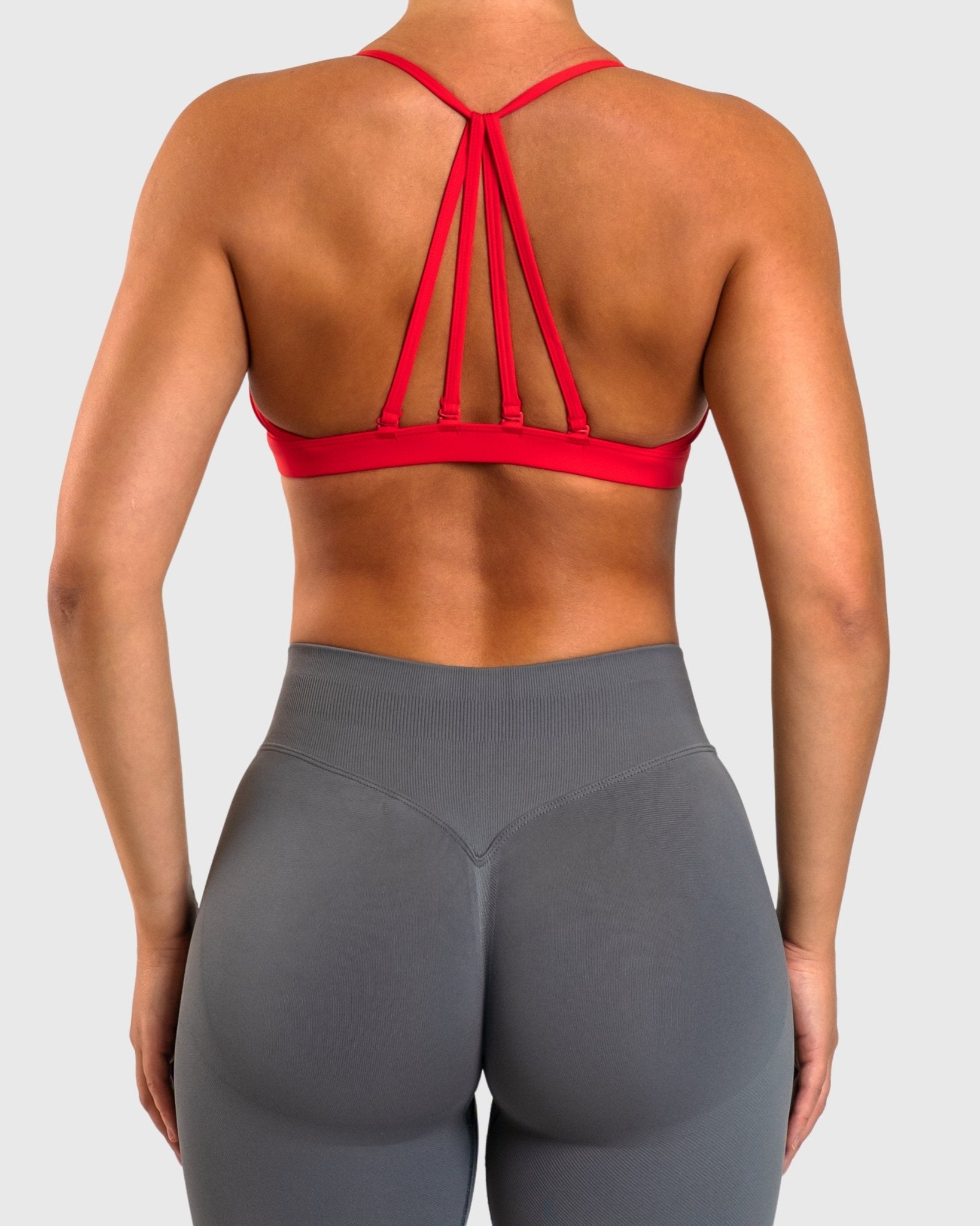 Red Athleisure Sports - bra - Peach Tights - Sports - Bra