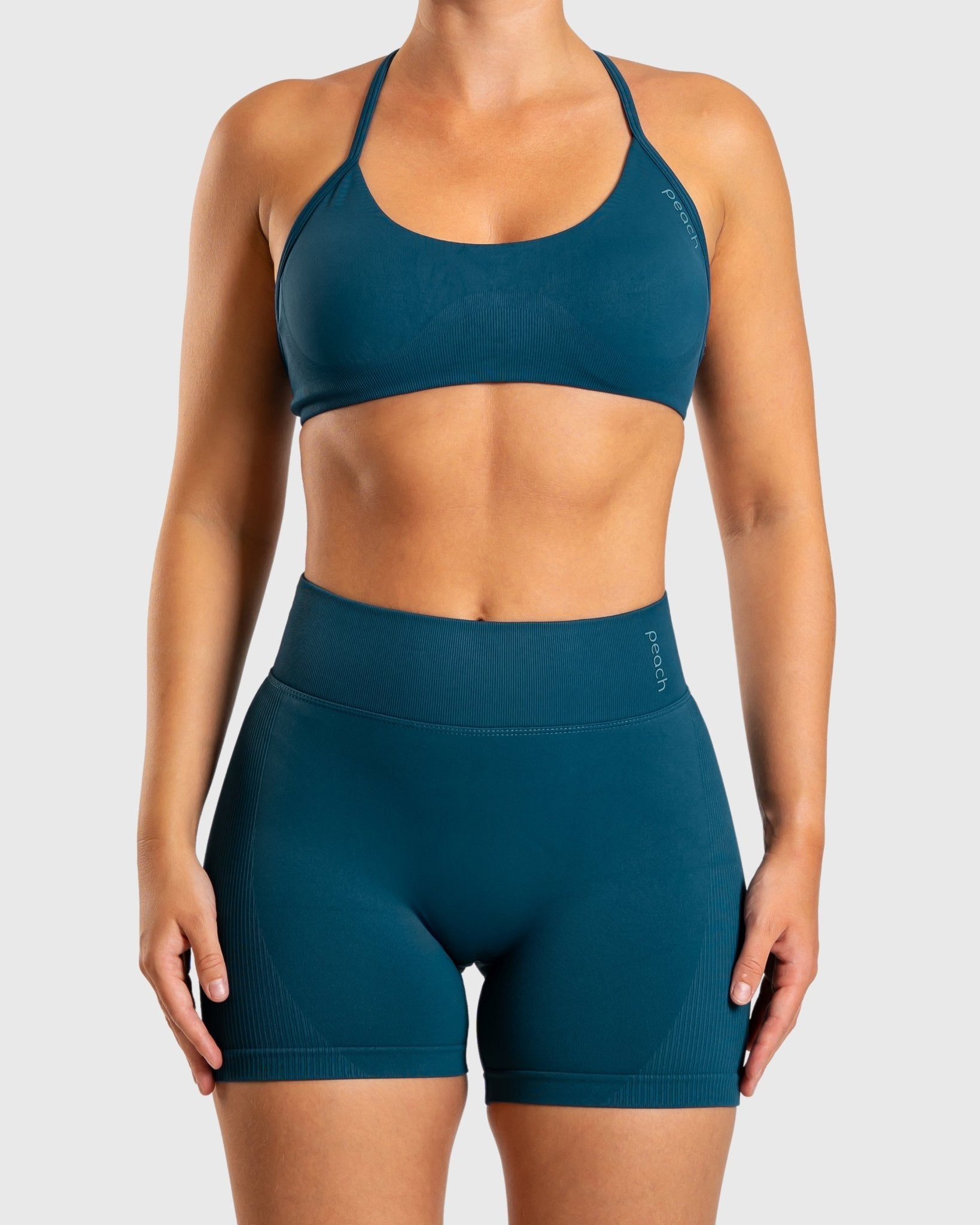 Sea Blue Ignite Sports - bra - Peach Tights - Sports - Bra
