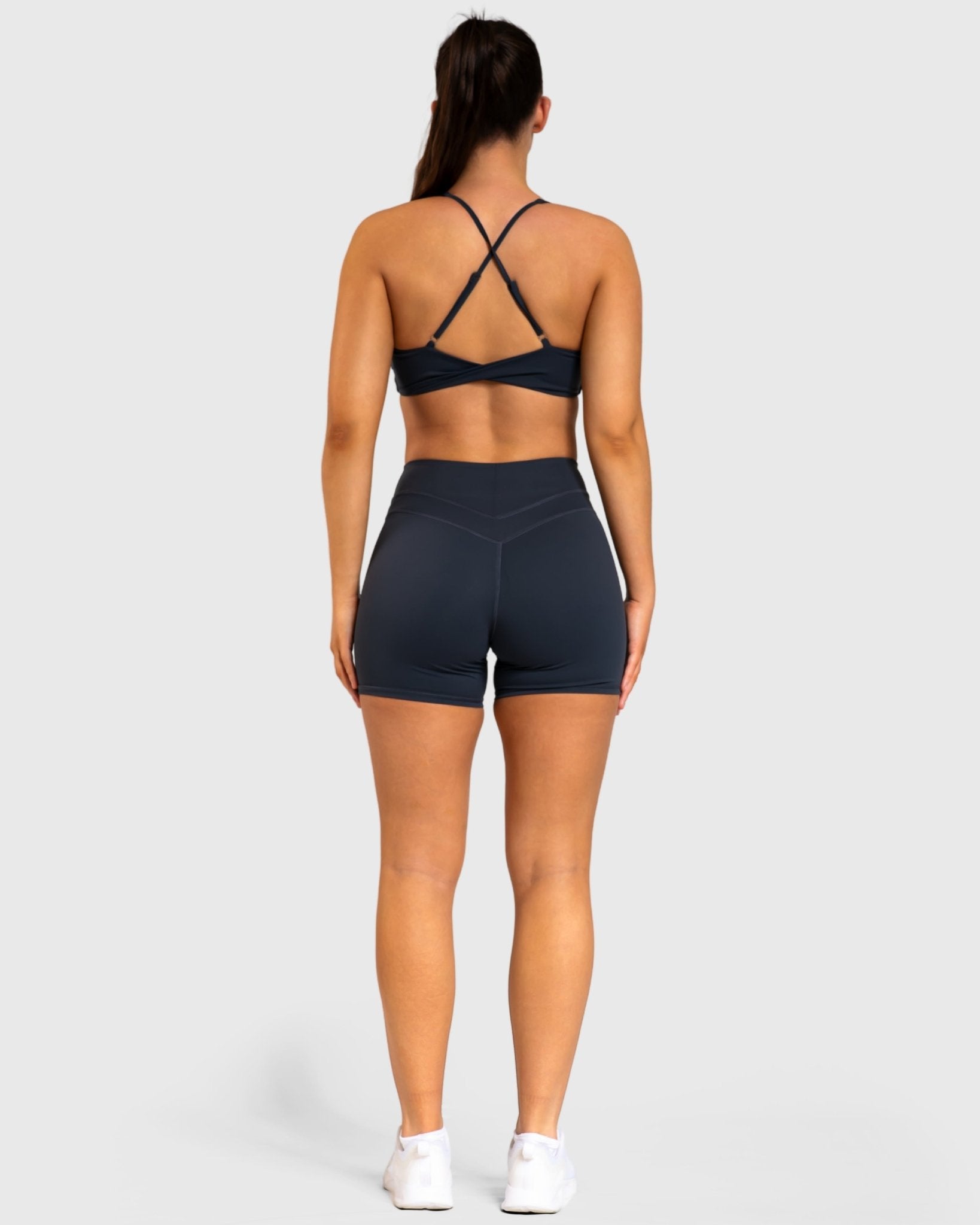 Steel Blue Velocity Shorts - Peach Tights - Shorts