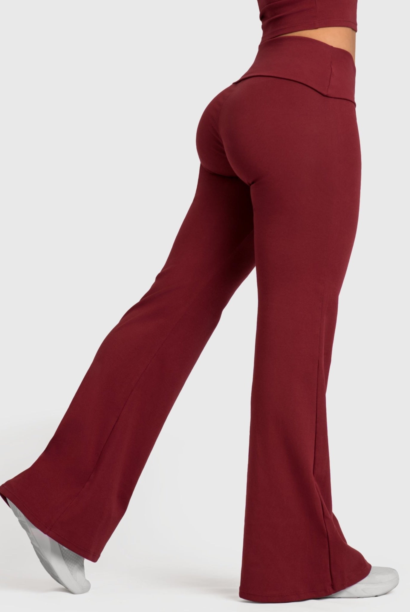 Wine Red Flow Yoga Pants - Peach Tights - Tights