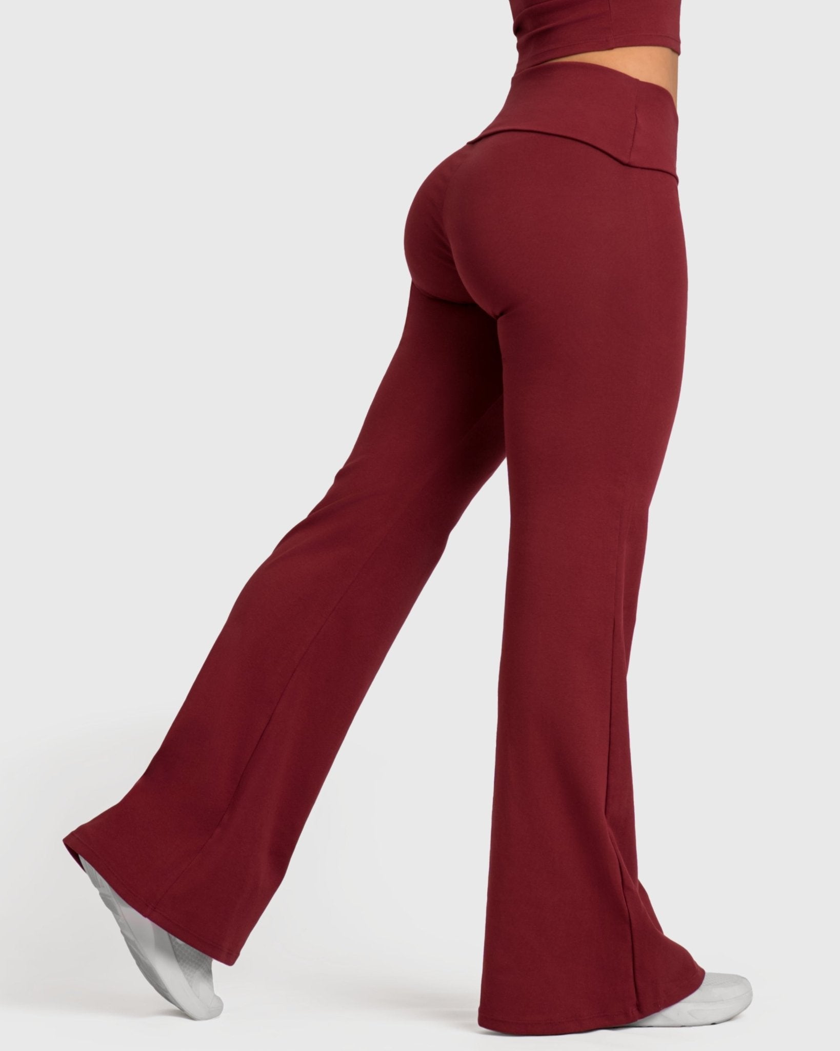 Wine Red Flow Yoga Pants - Peach Tights - Tights