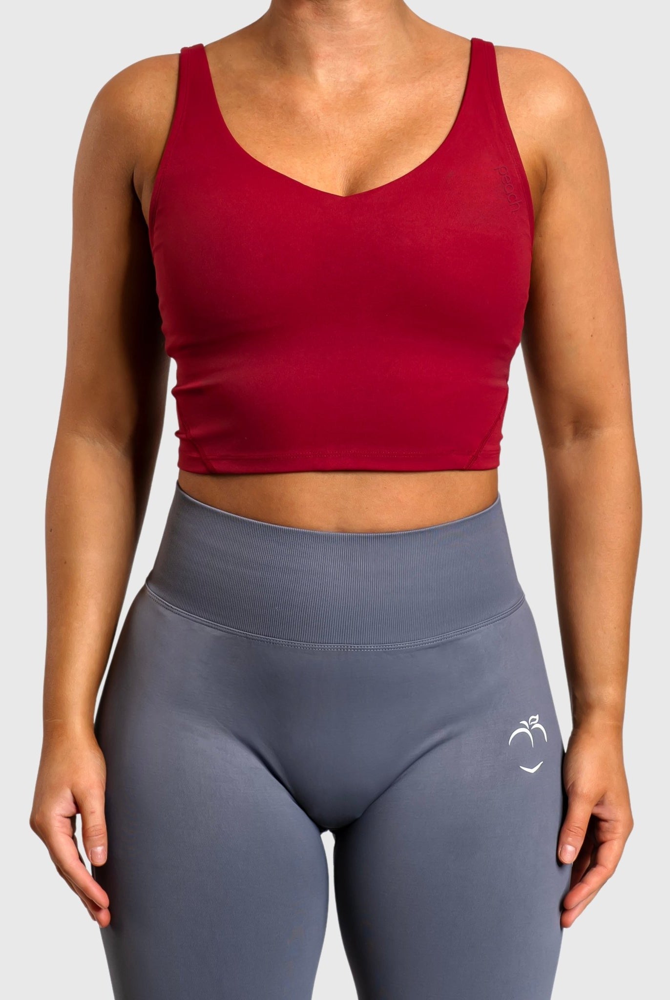Wine Red Lush Topp - Peach Tights - Sports - Bra