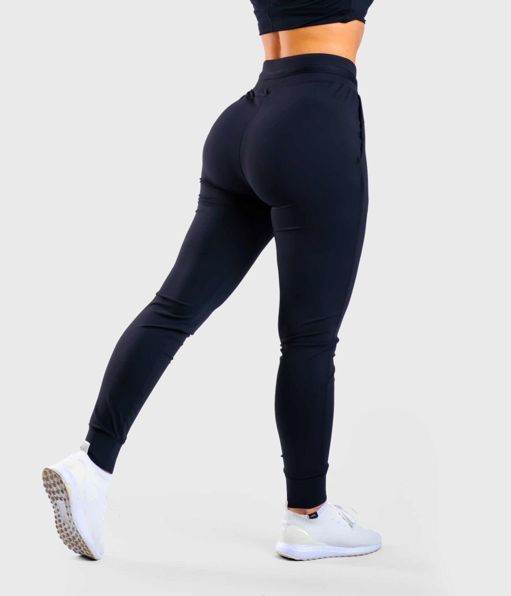 Black Active Sweatpants - Peach Tights - Sweatpants