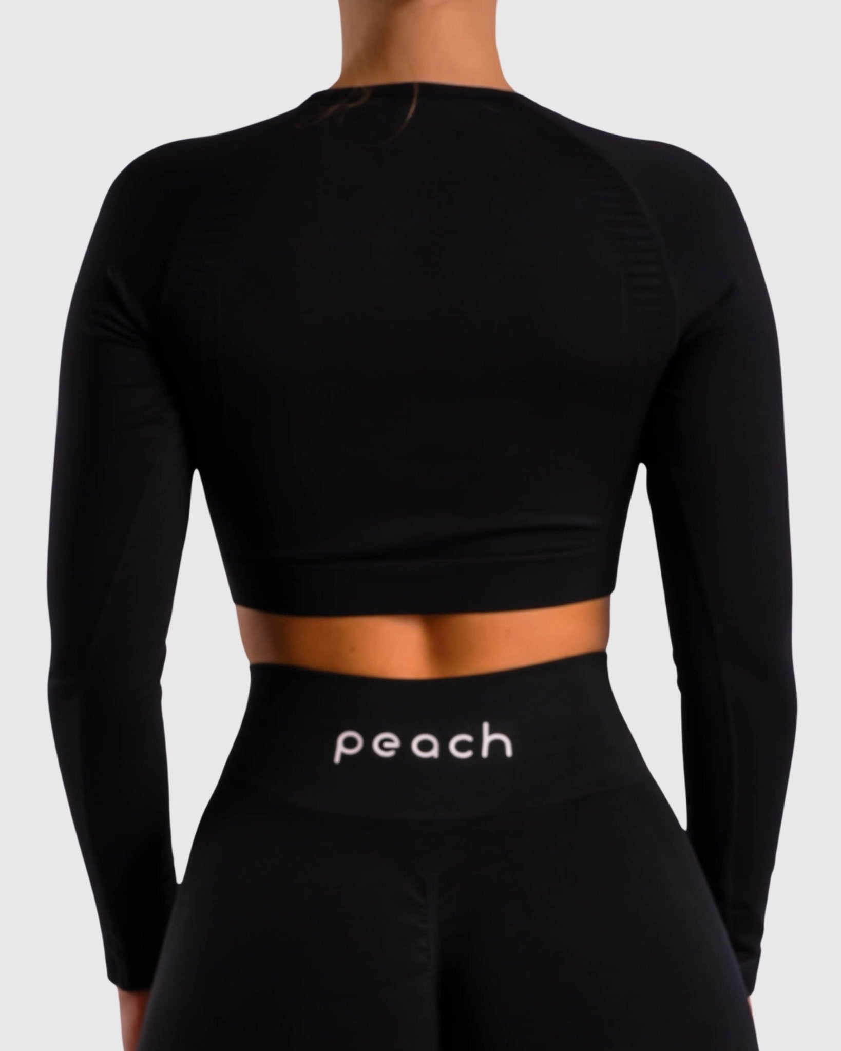 Black Deluxe Long Sleeve - Peach Tights -