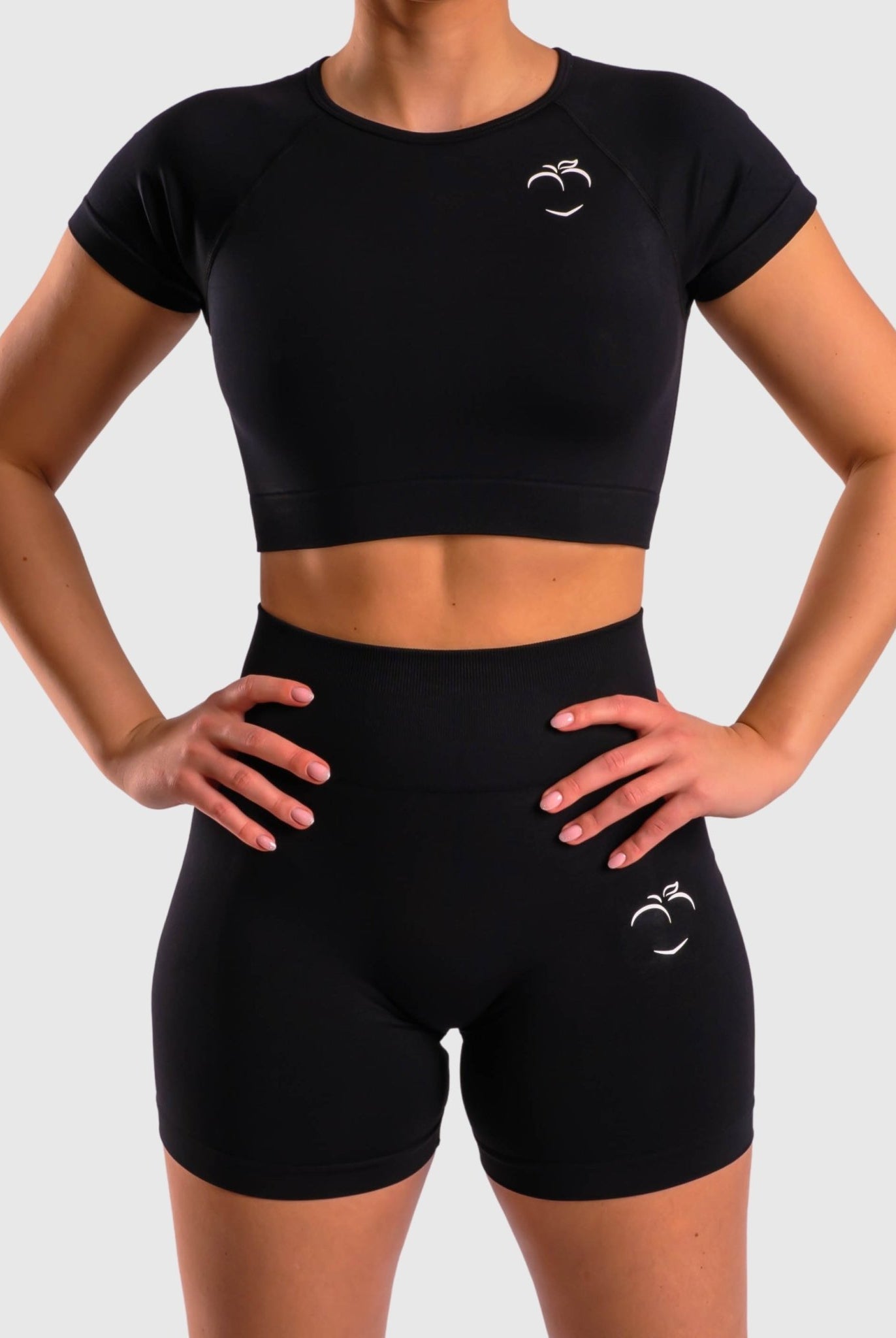 Black Deluxe T-shirt - Peach Tights -