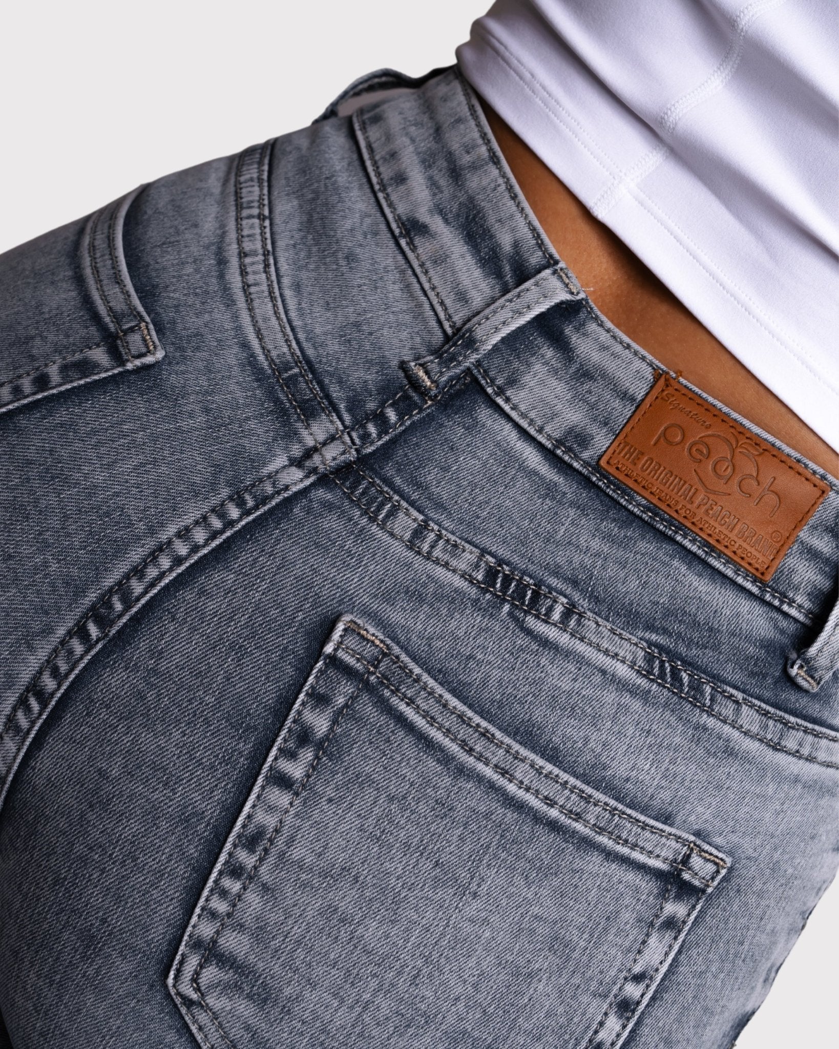 Blue Mist Flared Jeans - Peach Tights -