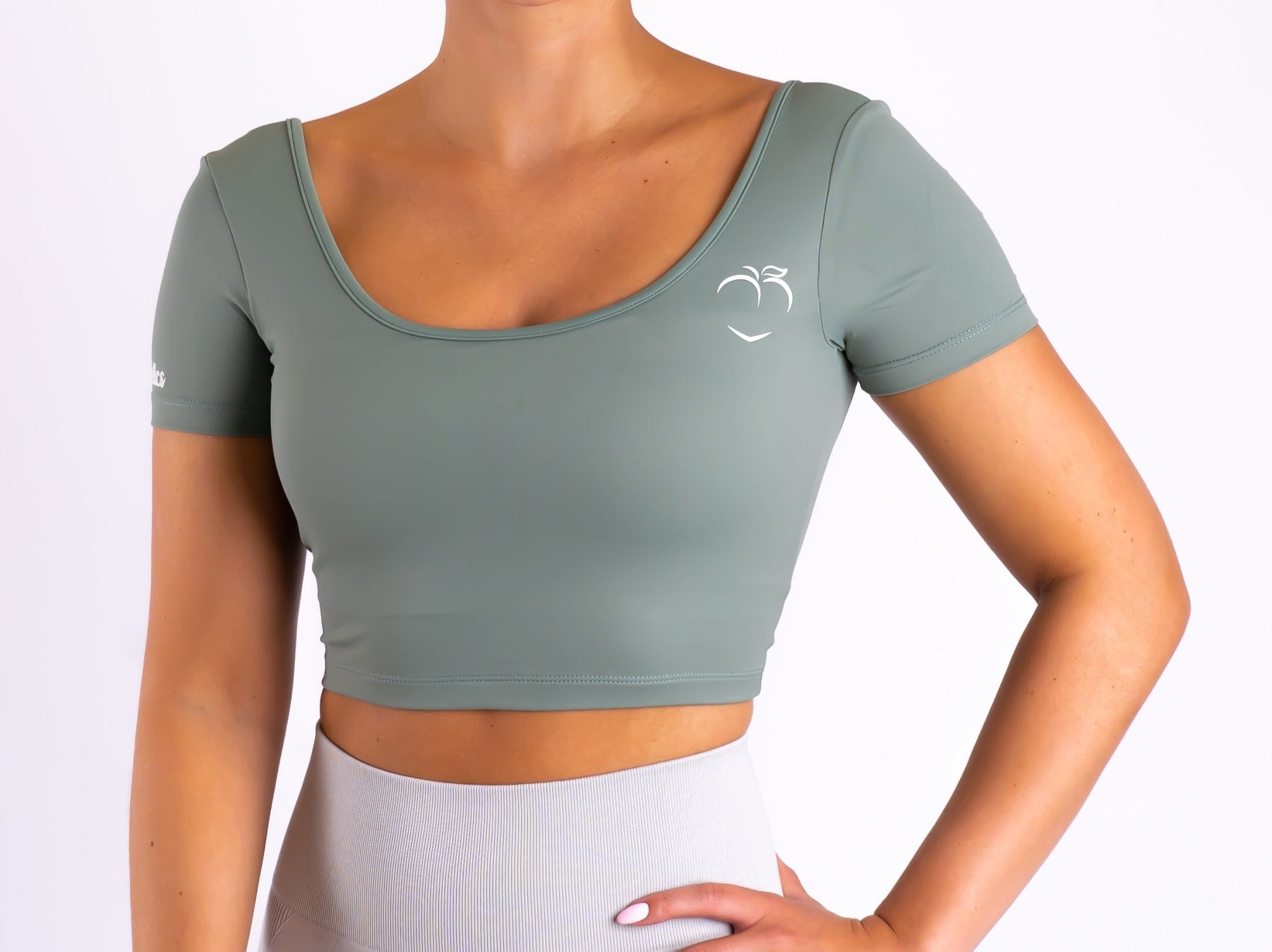 Green Bow T-shirt - Peach Tights -