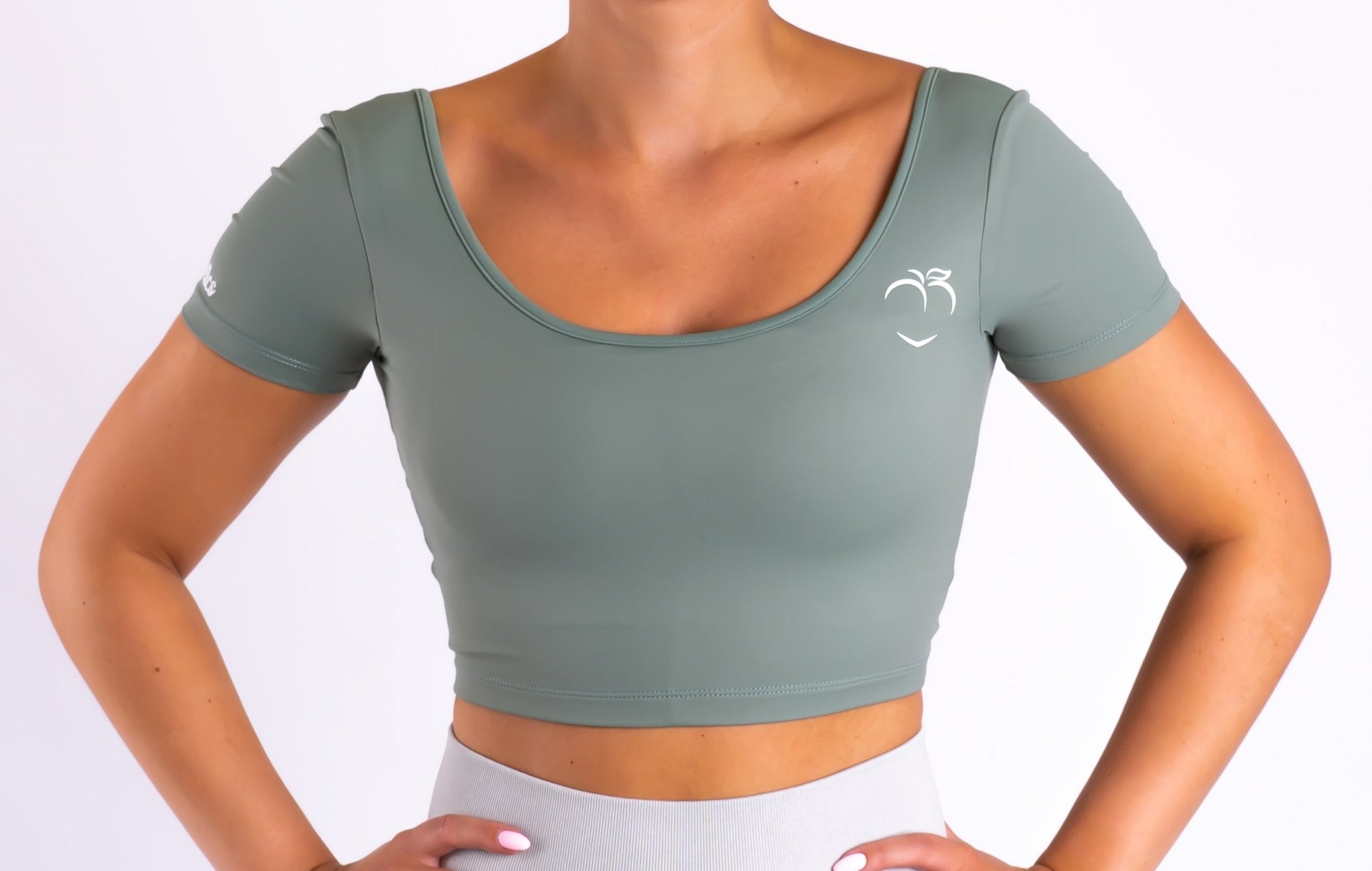 Green Bow T-shirt - Peach Tights -