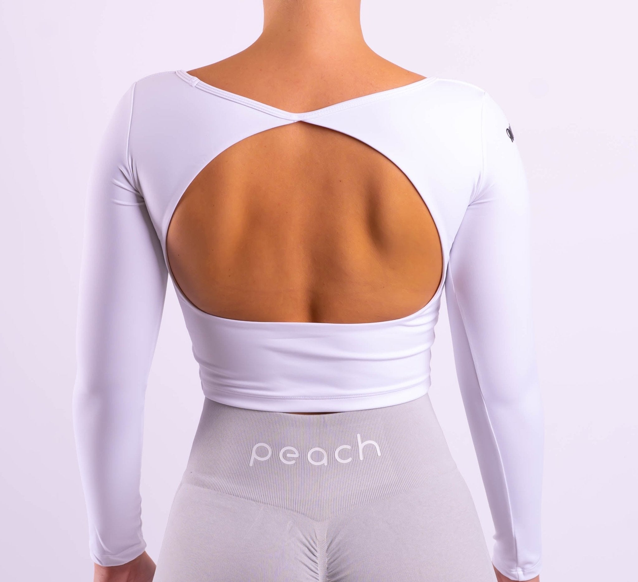 White Halo Long Sleeve - Peach Tights -