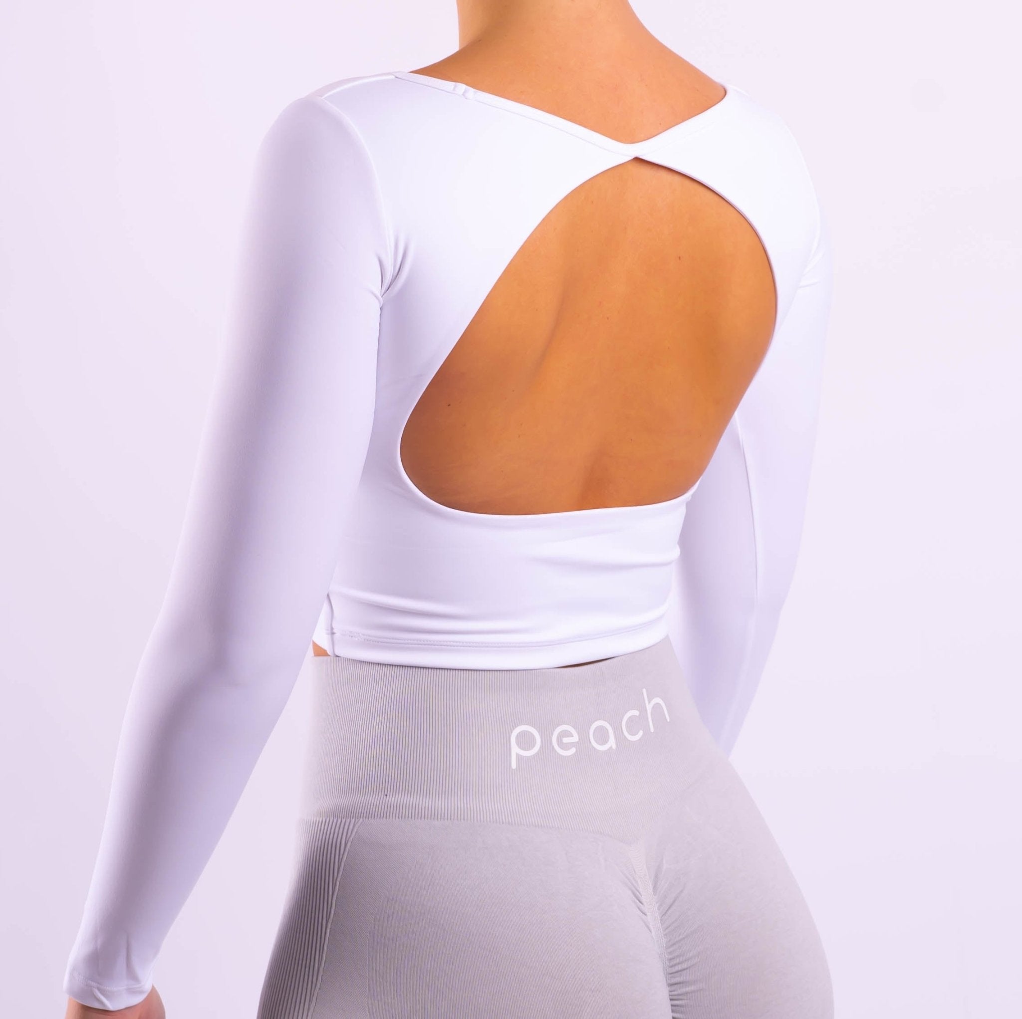 White Halo Long Sleeve - Peach Tights -