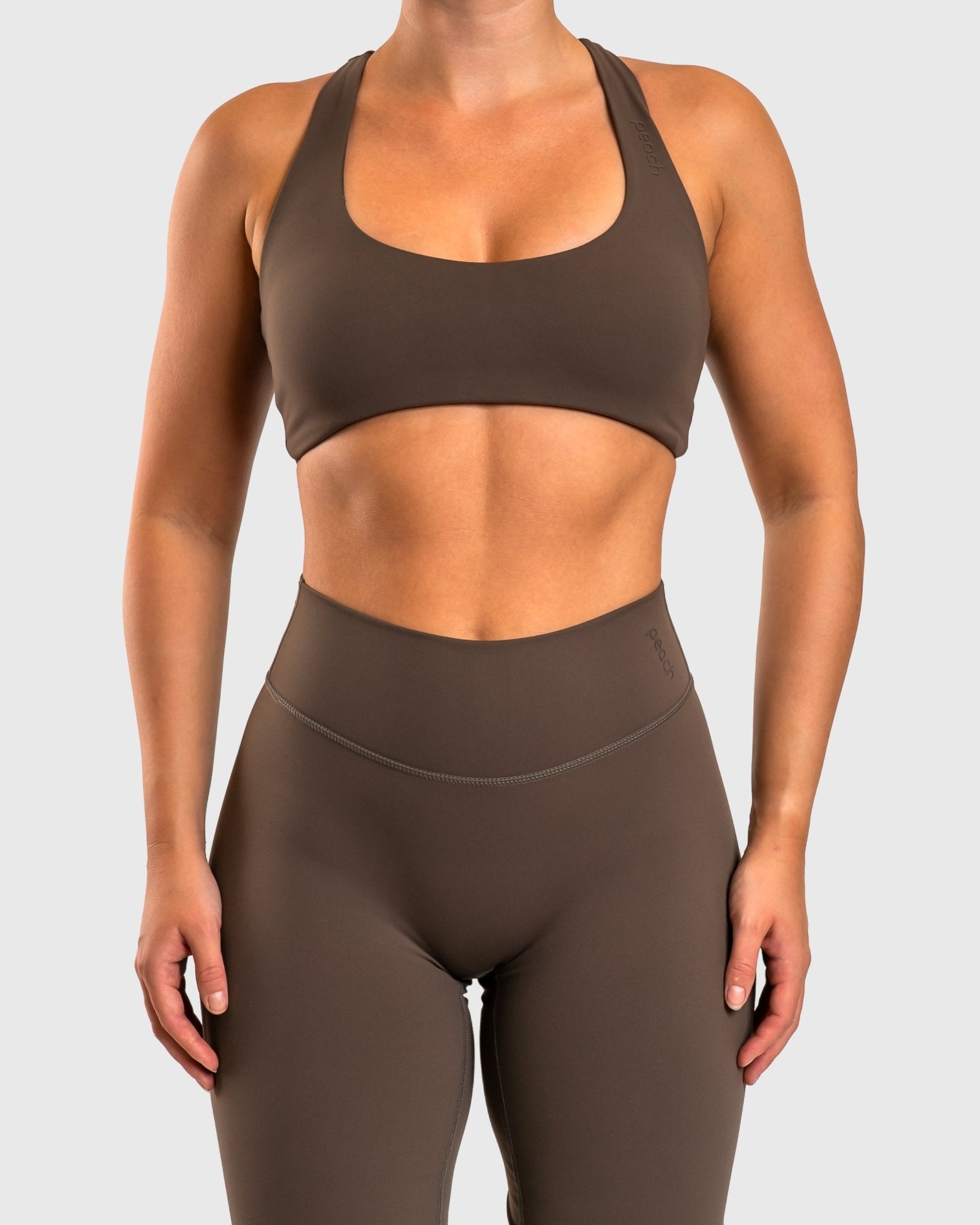Ash Brown Divine Sports - bra - Peach Tights - Sports - Bra